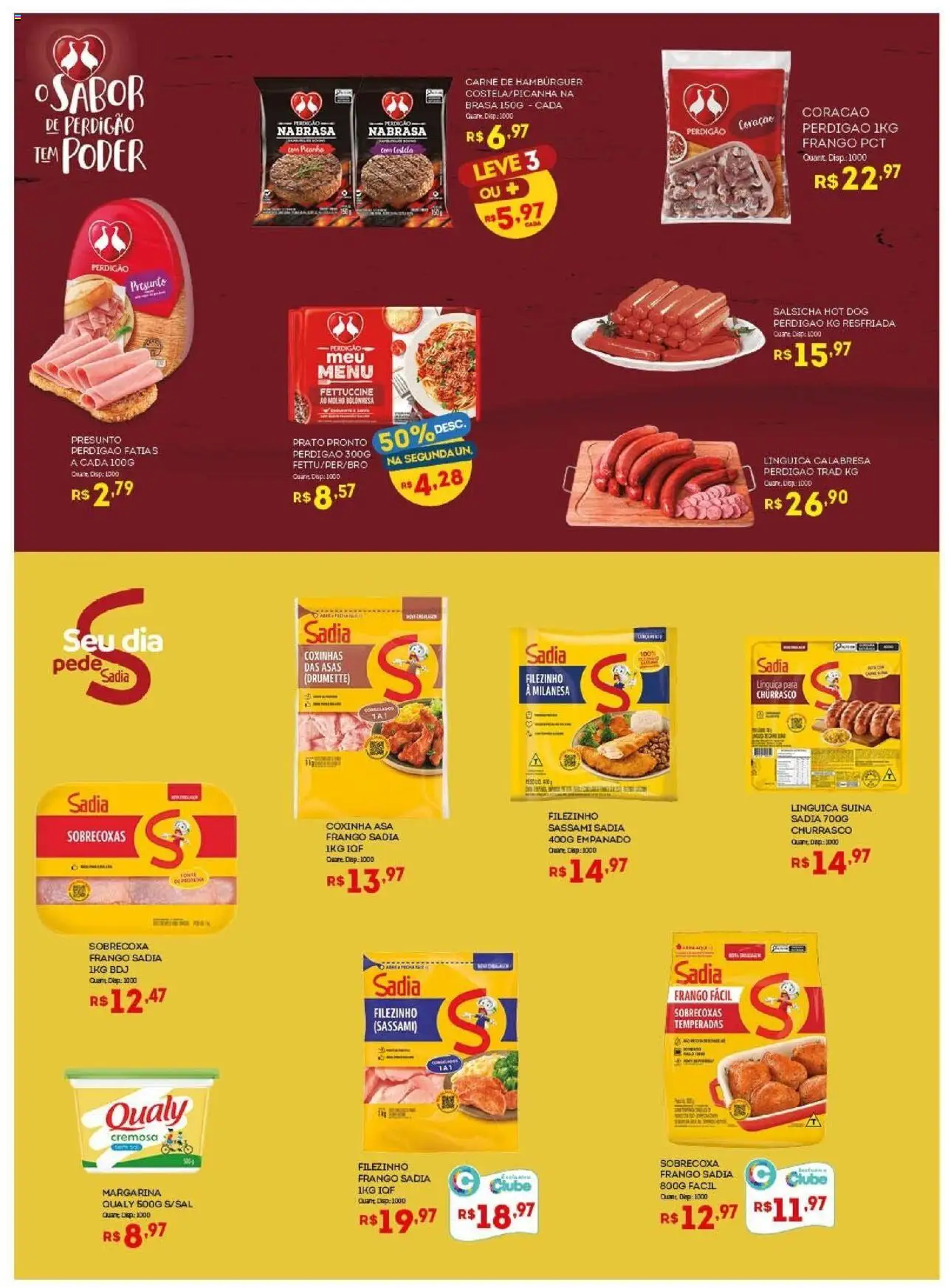 Bistek Supermercados Folheto - válido de 24.09.2025 | Página: 9 | Produtos: Presunto, Hambúrguer, Frango, Margarina