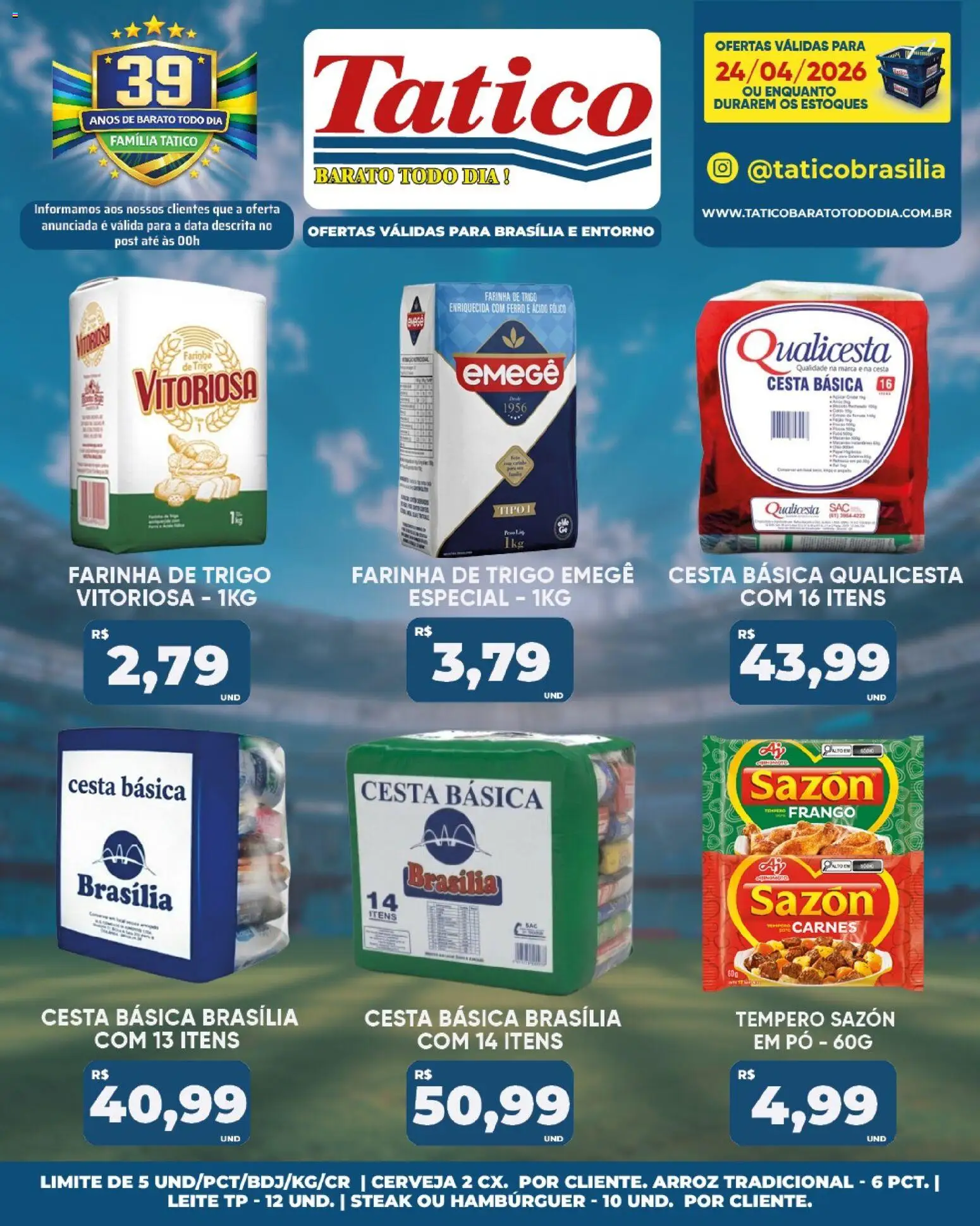 Tatico Folheto - válido de 24.04.2026 | Página: 18 | Produtos: Ferro, Pó, Farinha de trigo, Leite