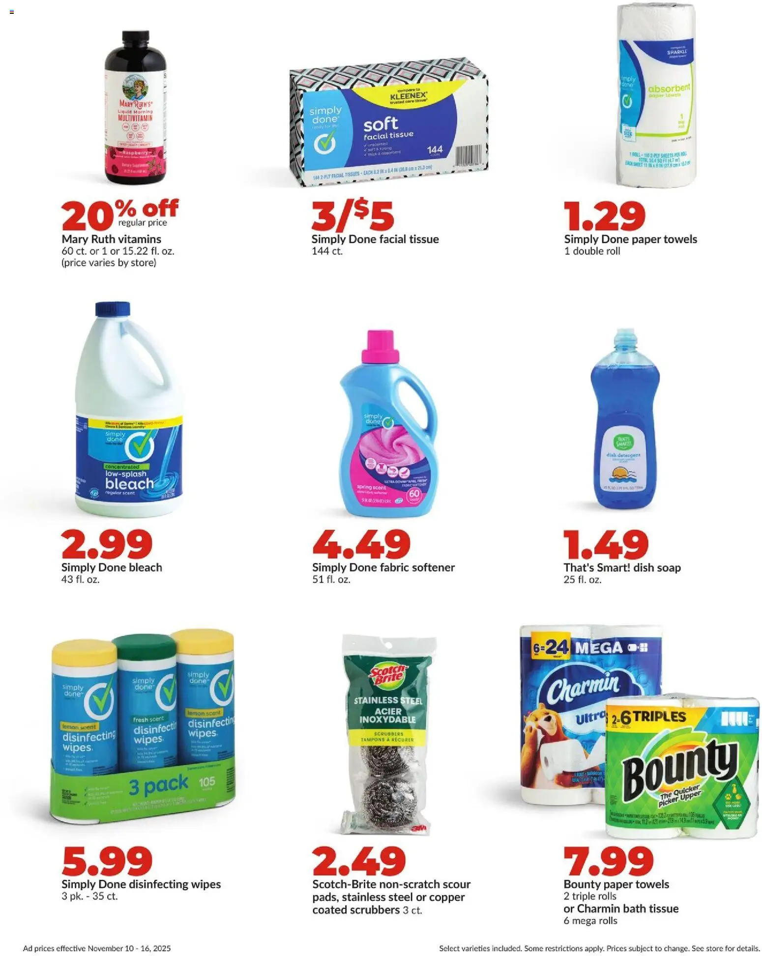 HyVee Weekly Ad - valid from 10.11.2025 | Page: 41 | Products: Picker, Soap, Fabric softener, Tampons