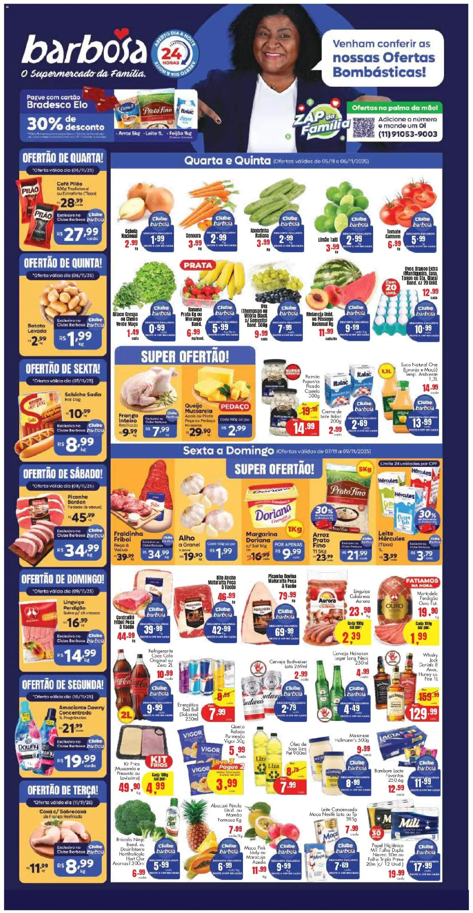 Barbosa Supermercados Folheto - válido de 05.11.2025 | Página: 1 | Produtos: Amaciante downy, Cola, Ovos, Amaciante