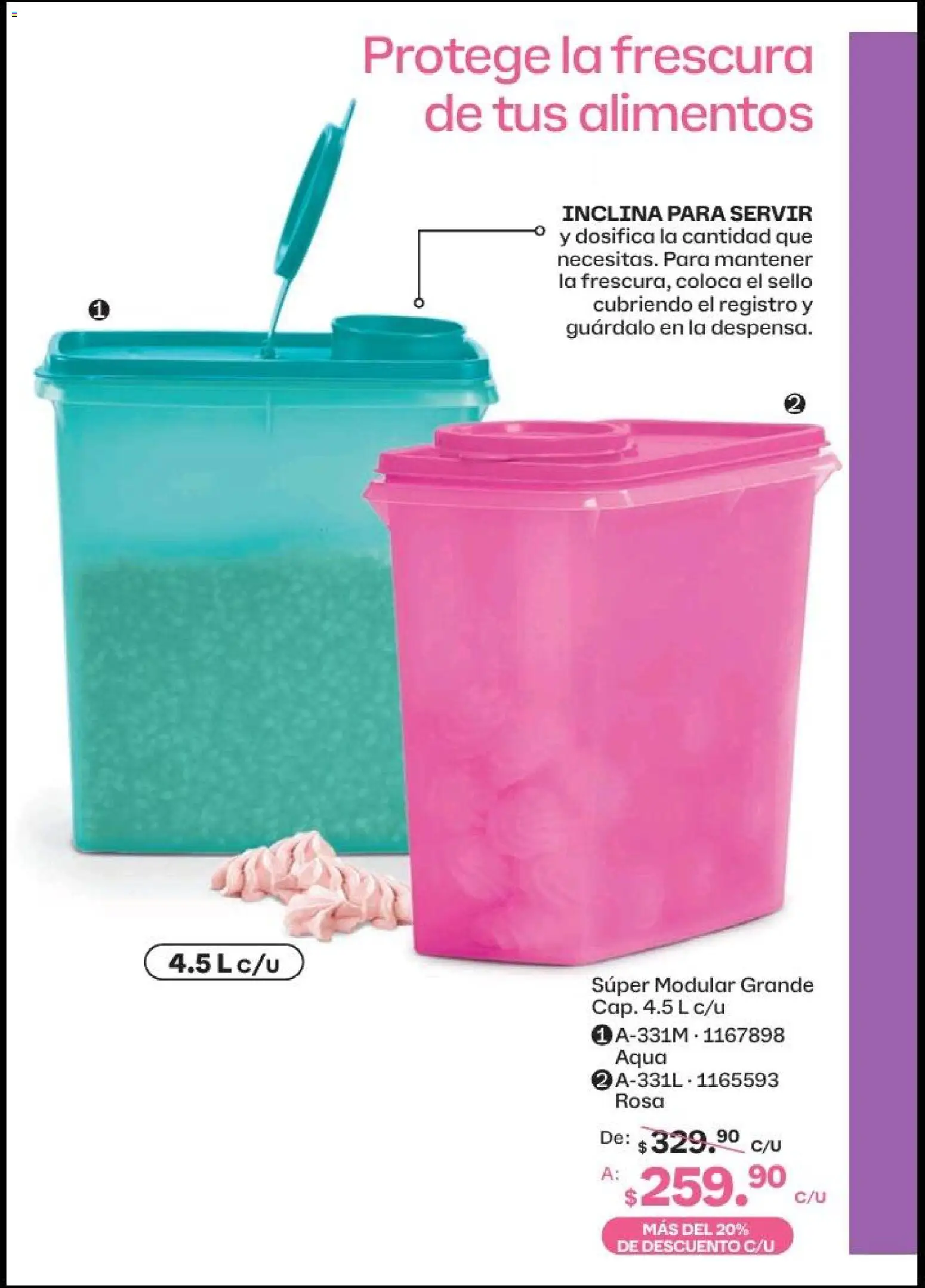 Nuevas ofertas de Tupperware válidas en toda la República Mexicana desde el 20.04.2026. ¡Encuentra las mejores ofertas en Tupperware catálogo! | Página: 7 | Productos: Modular