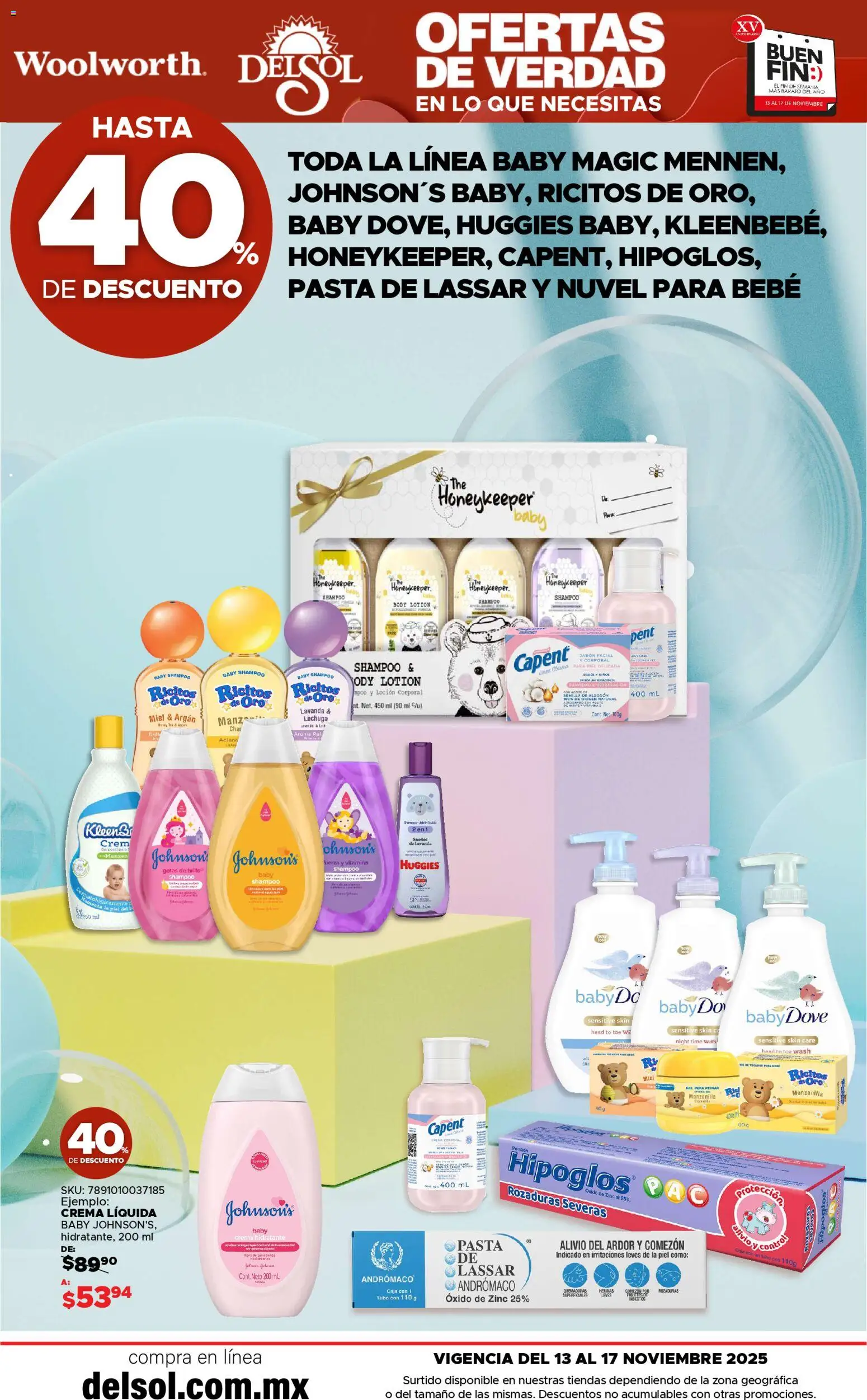 Nuevas ofertas de Del Sol y Woolworth válidas en toda la República Mexicana desde el 13.11.2025. ¡Encuentra las mejores ofertas en Del Sol y Woolworth Buen fin! | Página: 53 | Productos: Lechuga, Brillo, Aceite, Body