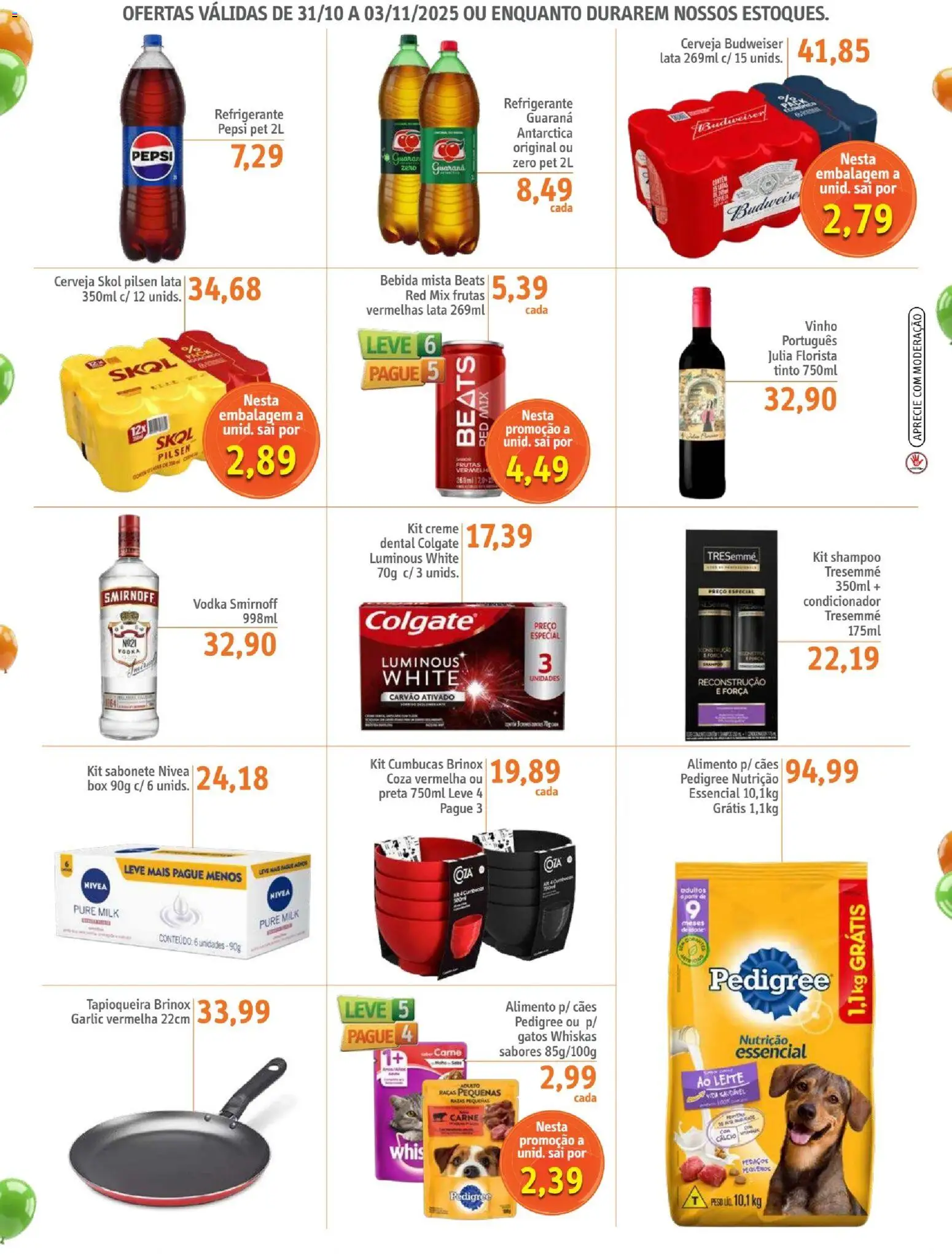 Sonda Folheto - válido de 31.10.2025 | Página: 3 | Produtos: Condicionador, Cerveja, Bebida, Creme dental