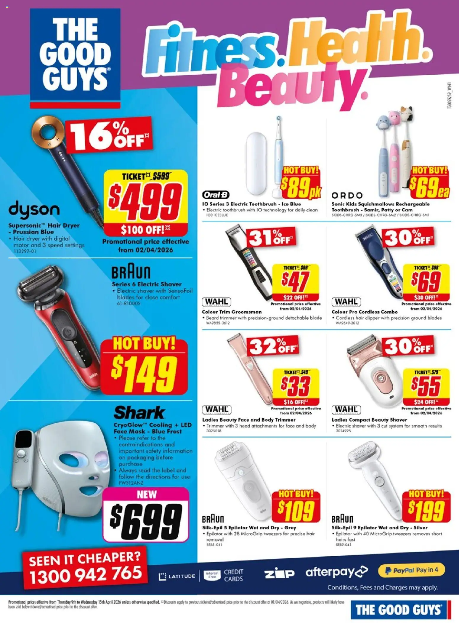 The Good Guys catalogue - valid from 08.04.2026 | Page: 11 | Products: Mask, Dryer, Electric shaver, Hair dryer
