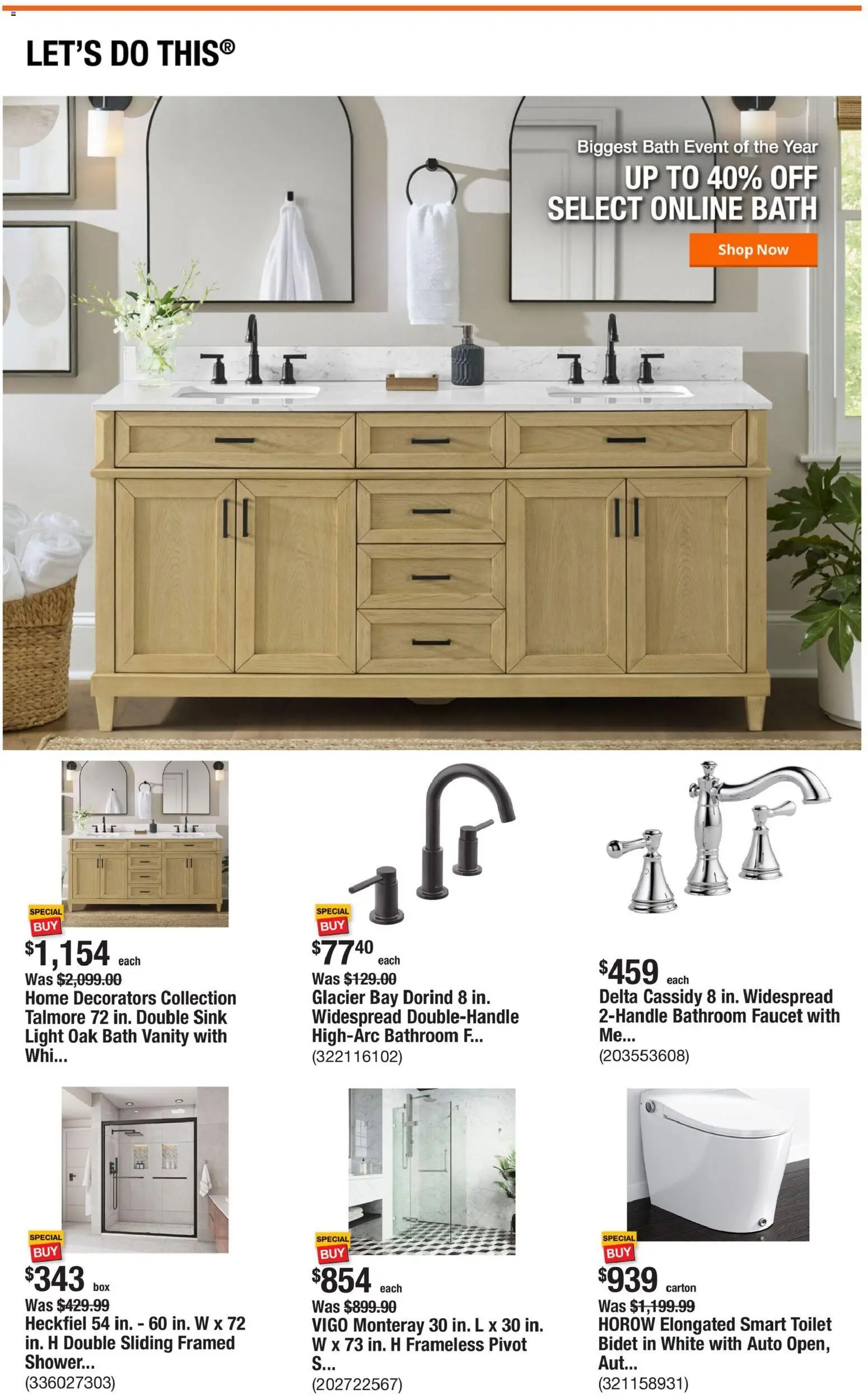 Home Depot Weekly Ad - valid from 12.02.2026 | Page: 3 | Products: Bath, Shower