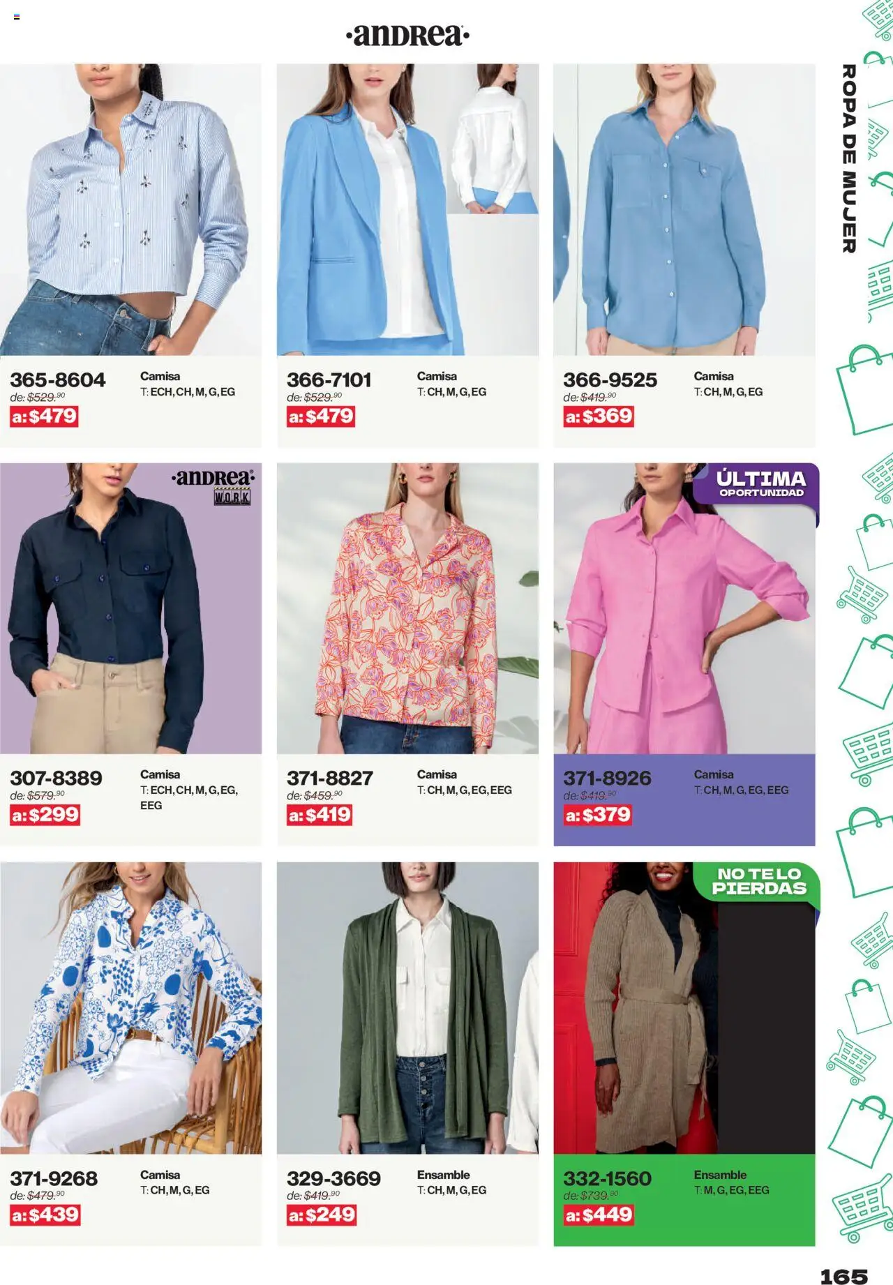 Nuevas ofertas de Andrea válidas en toda la República Mexicana desde el 10.08.2025. ¡Encuentra las mejores ofertas en Andrea - Catálogo Outlet! | Página: 165 | Productos: Camisa, Ropa