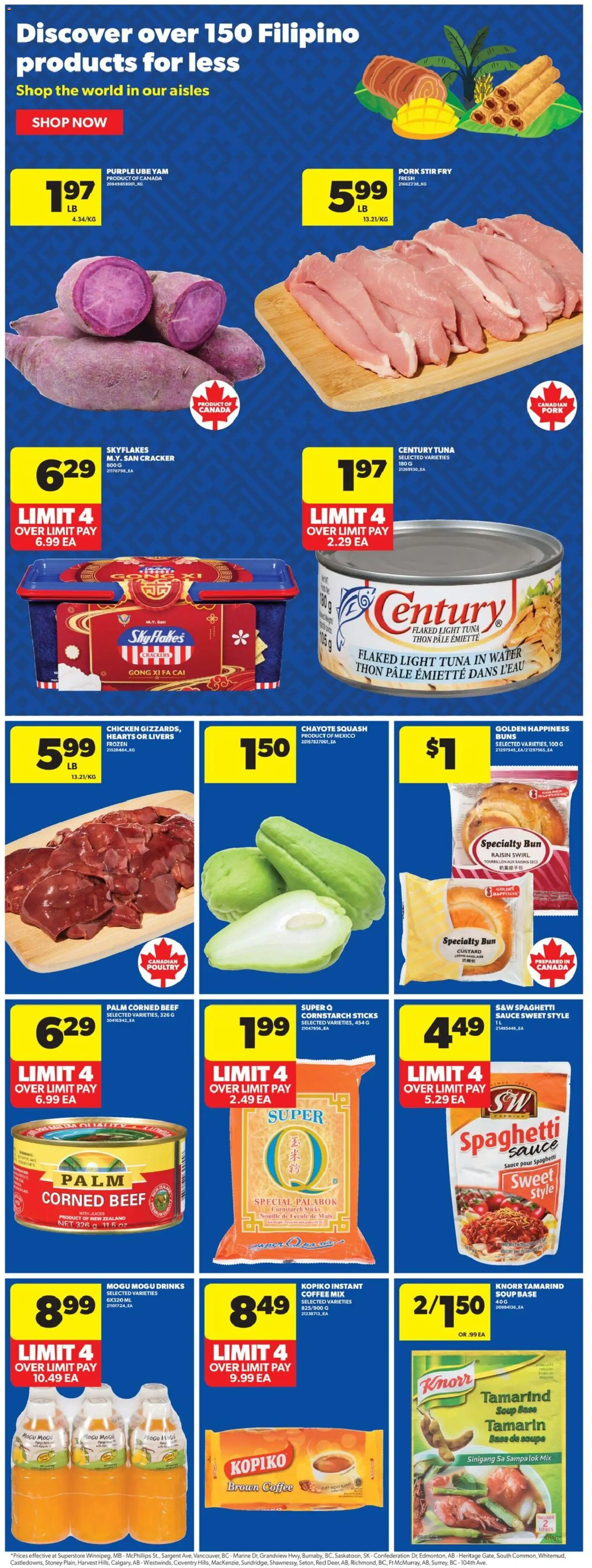 Real Canadian Superstore flyer valid from 16.04.2026 | Page: 12 | Products: Beef, Coffee, Chicken, Pork