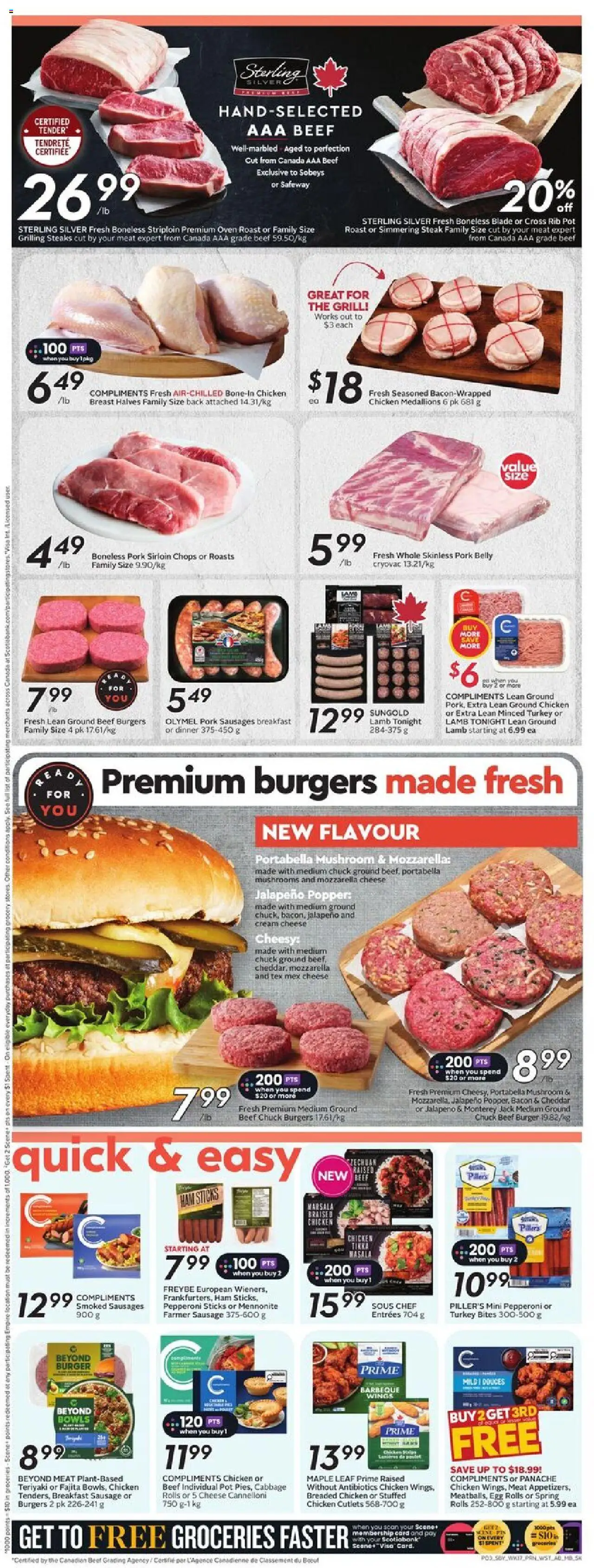 Safeway flyer valid from 21.08.2025 | Page: 6 | Products: Cream, Turkey, Oven, Ham
