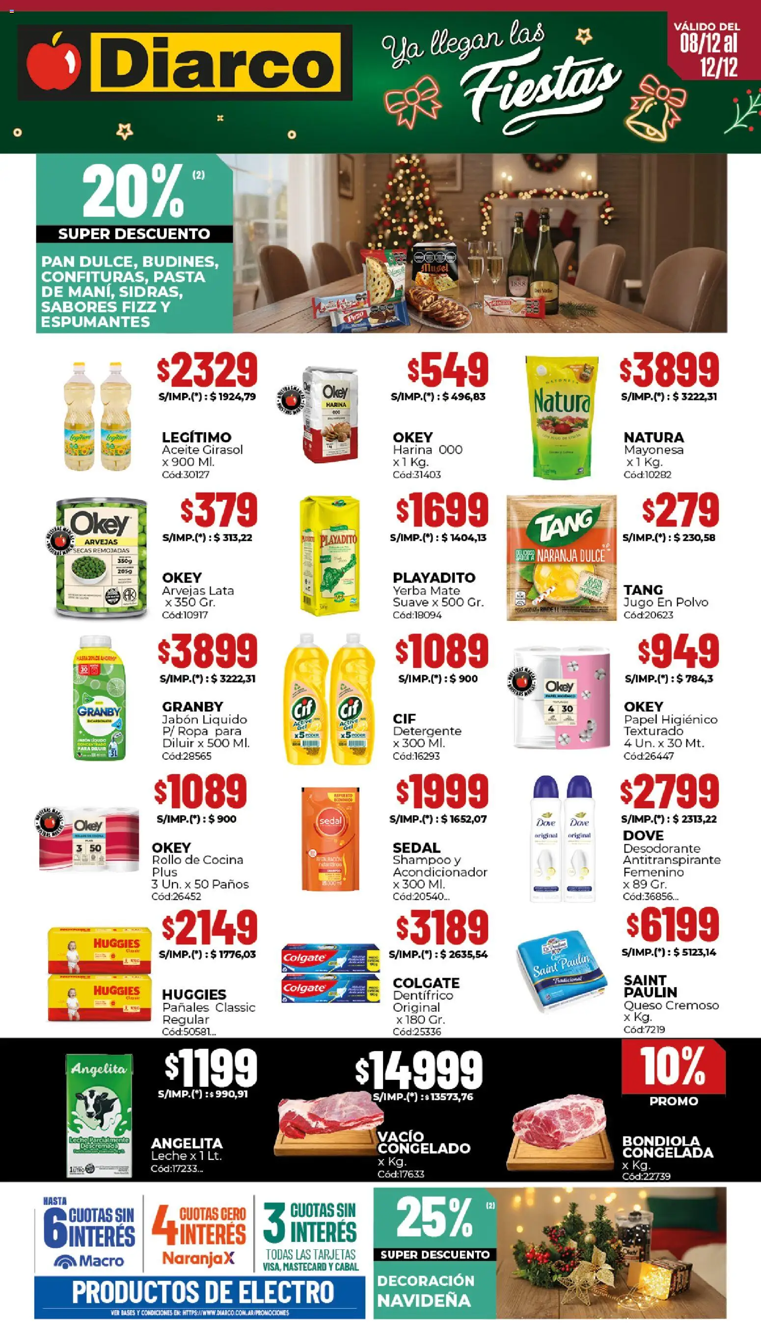 Diarco - Ofertas Gba │ válido desde el 08.12.2025 | Página: 1 | Productos: Cocina, Yerba, Detergente, Ropa
