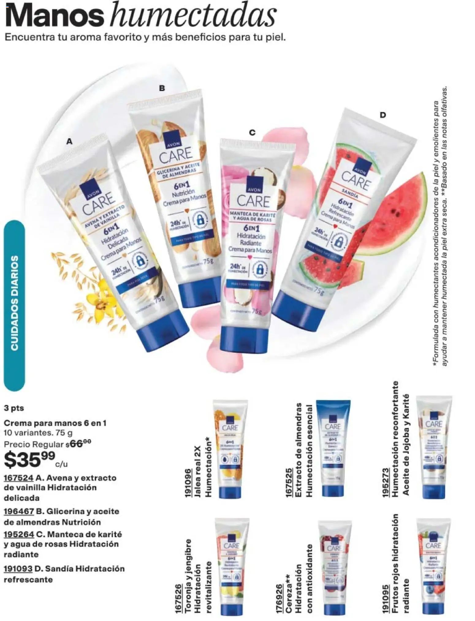 Nuevas ofertas de AVON válidas en toda la República Mexicana desde el 02.04.2026. ¡Encuentra las mejores ofertas en AVON campaña 6 2026! | Página: 196 | Productos: Sandía, Avena, Crema, Toronja