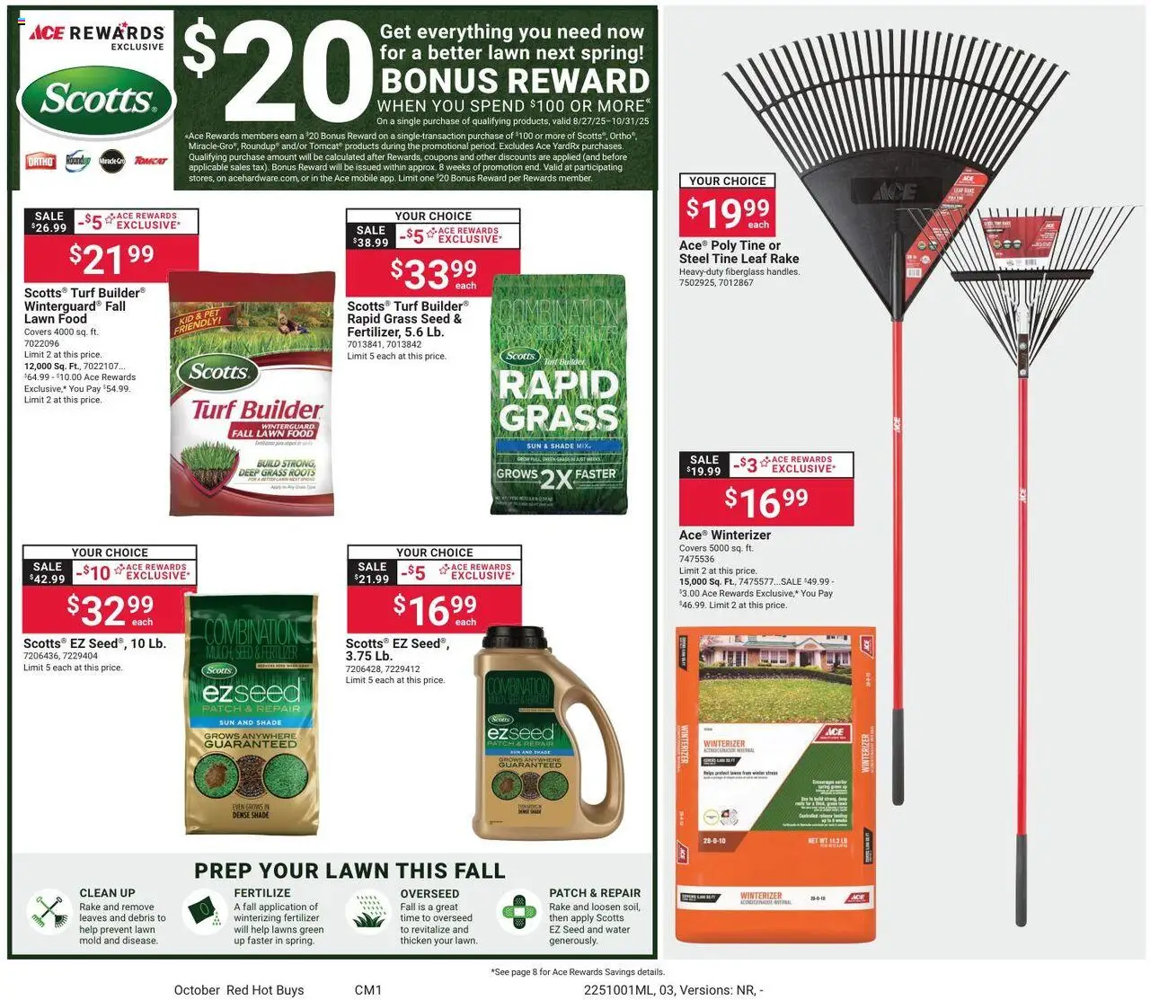 ACE Hardware Weekly Ad - valid from 01.10.2025 | Page: 3 | Products: Rake, Water