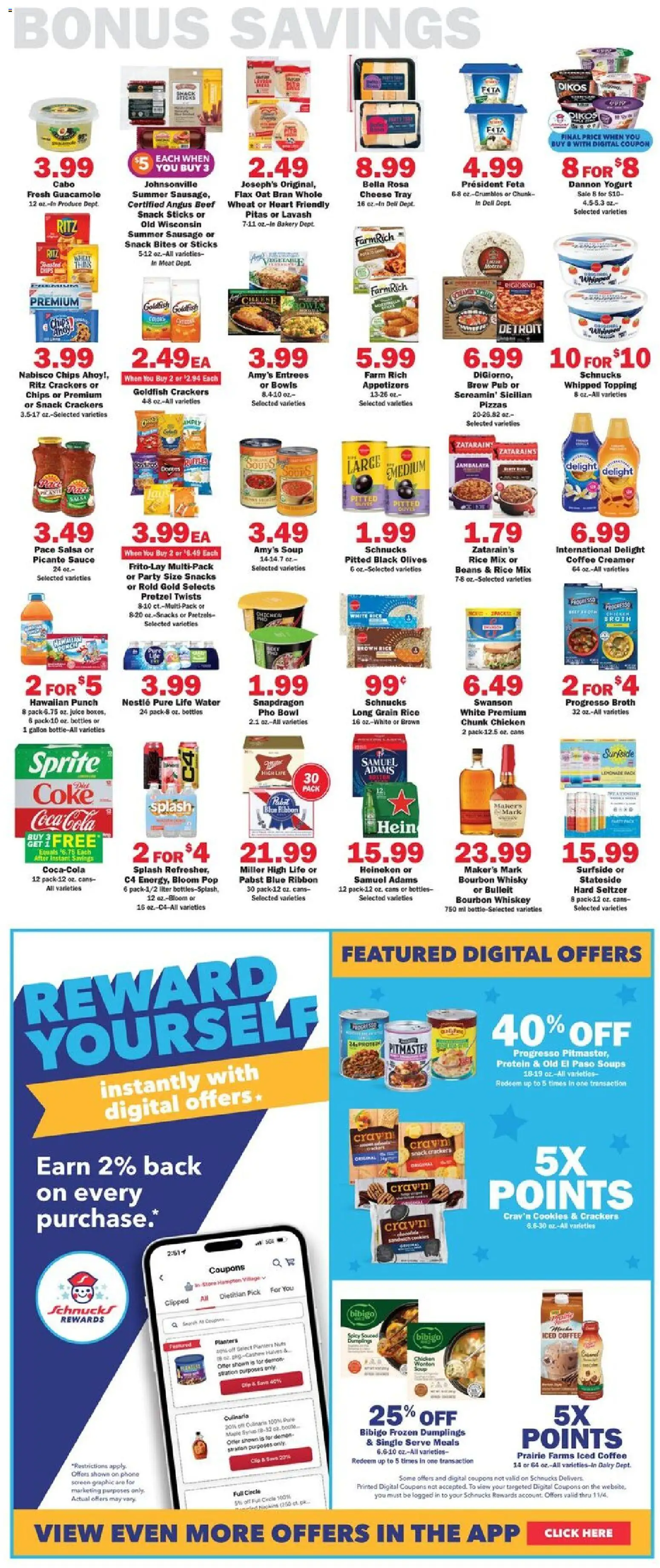 Schnucks Weekly Print Ad - IN - valid from 29.10.2025 | Page: 5 | Products: Beef, Bourbon, Chips, Phone