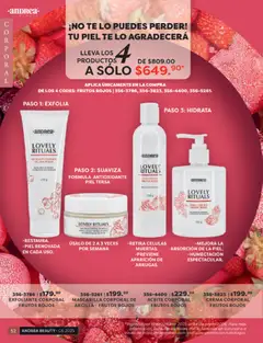 Vista previa de Andrea catálogo Beauty, nuevo folleto de la tienda, válido en México a partir del 31.10.2025 | Página: 52 | Productos: Exfoliante corporal, Aceite, Mascarilla, Crema corporal