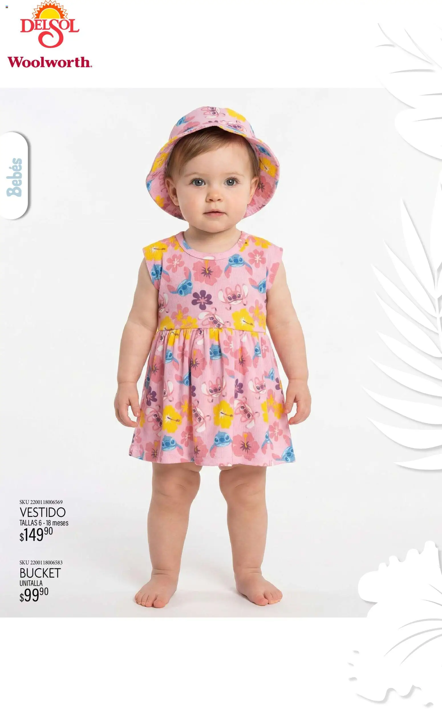 Nuevas ofertas de Del Sol y Woolworth catálogo Luce tus Vacaciones con Stitch válidas en toda la República Mexicana desde el 19.03.2026. ¡Encuentra las mejores ofertas en Del Sol y Woolworth catálogo Luce tus Vacaciones con Stitch! | Página: 10 | Productos: Vestido