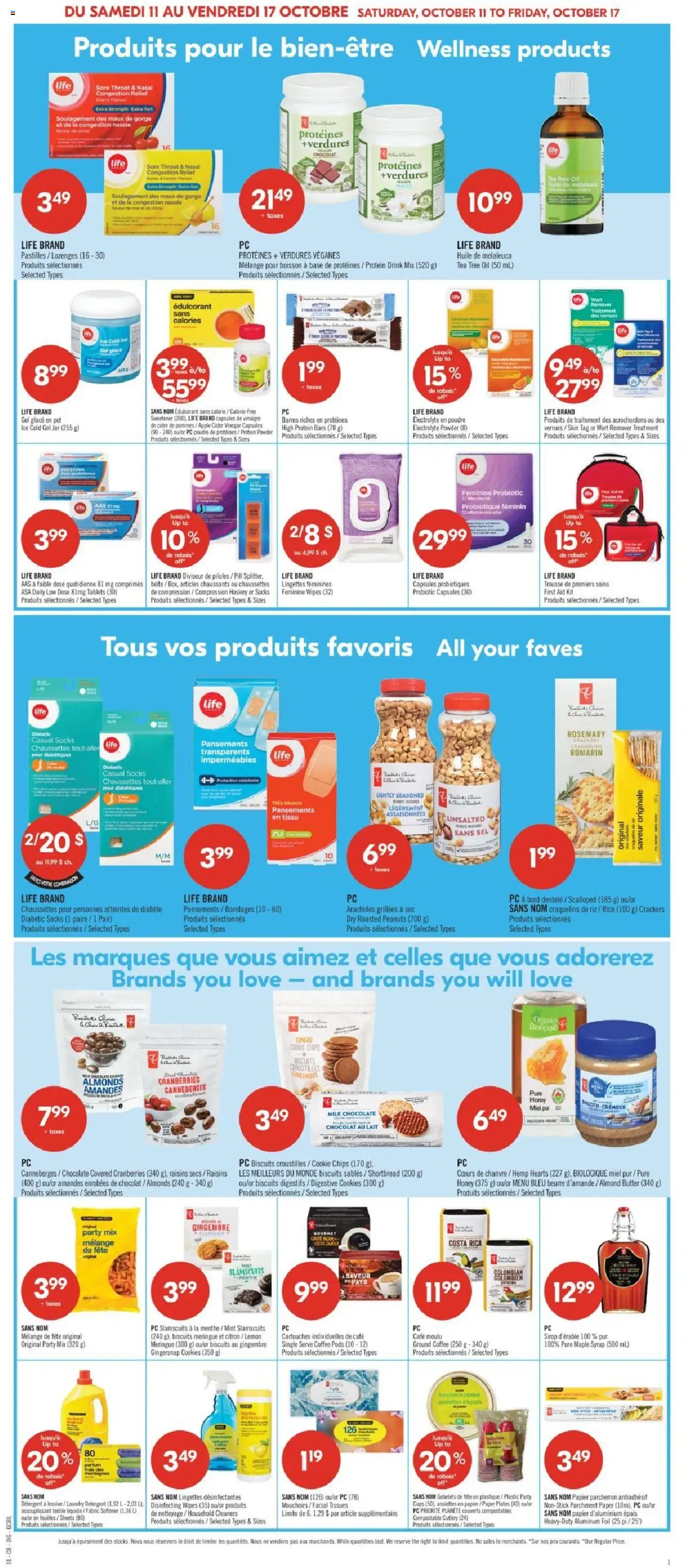 Pharmaprix flyer valid from 11.10.2025 | Page: 14 | Products: Chips, Butter, Coffee, Socks