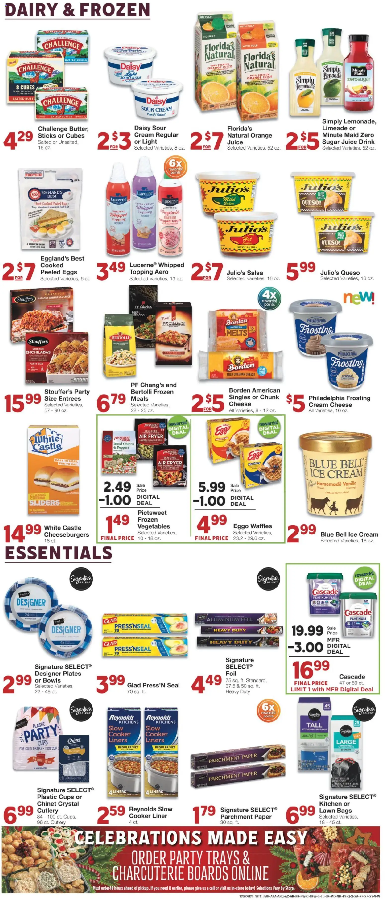 United Supermarkets Weekly Ad - valid from 02.12.2025 | Page: 5 | Products: Fryer, Cheese, Juice, Rod