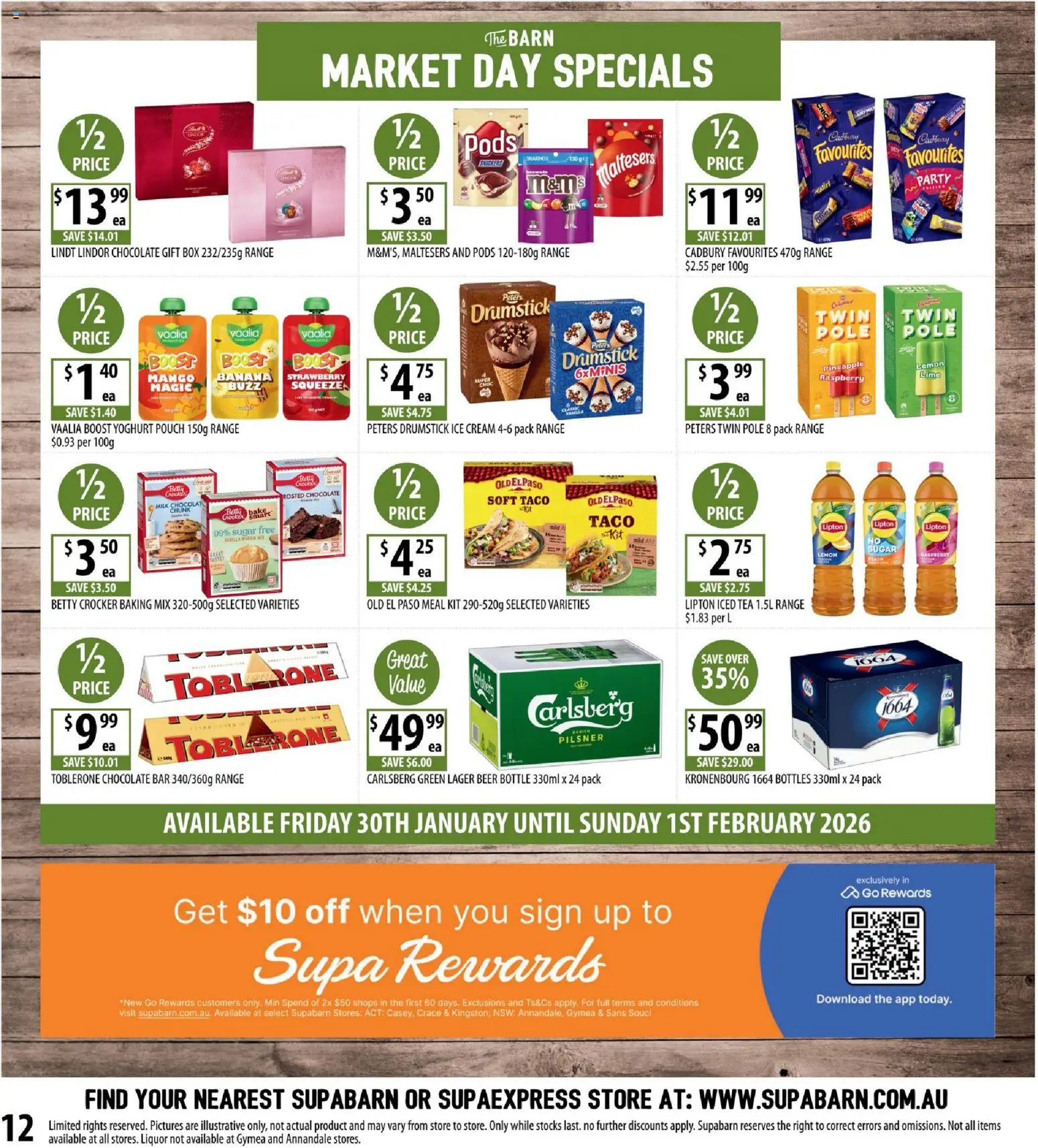 Supabarn catalogue - valid from 28.01.2026 | Page: 12 | Products: Milk, Yoghurt, Tea, Pineapple