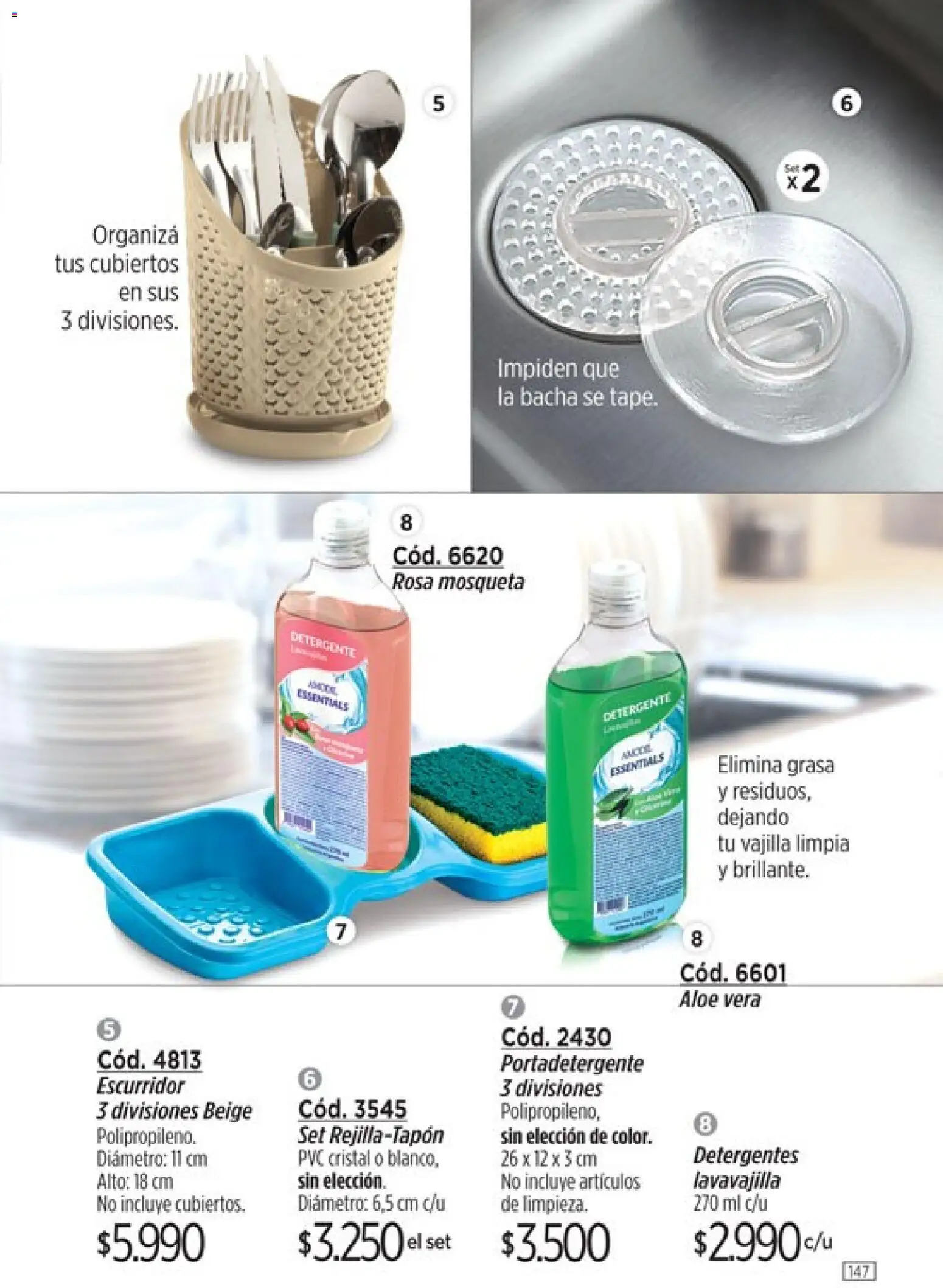 Catálogo Amodil Campaña 2 │ válido desde el 01.02.2026 | Página: 147 | Productos: Bacha, Detergente, Escurridor