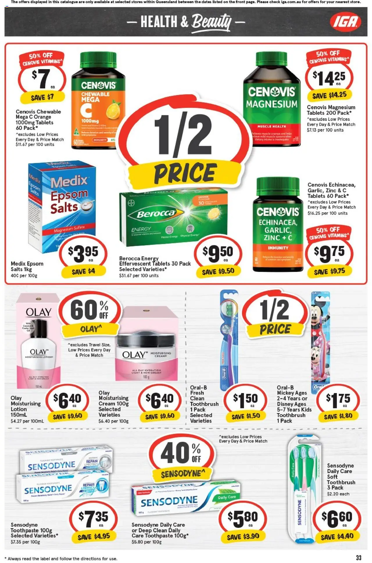 IGA catalogue - valid from 08.10.2025 | Page: 36 | Products: Lotion, Toothpaste, Tablets, Zinc