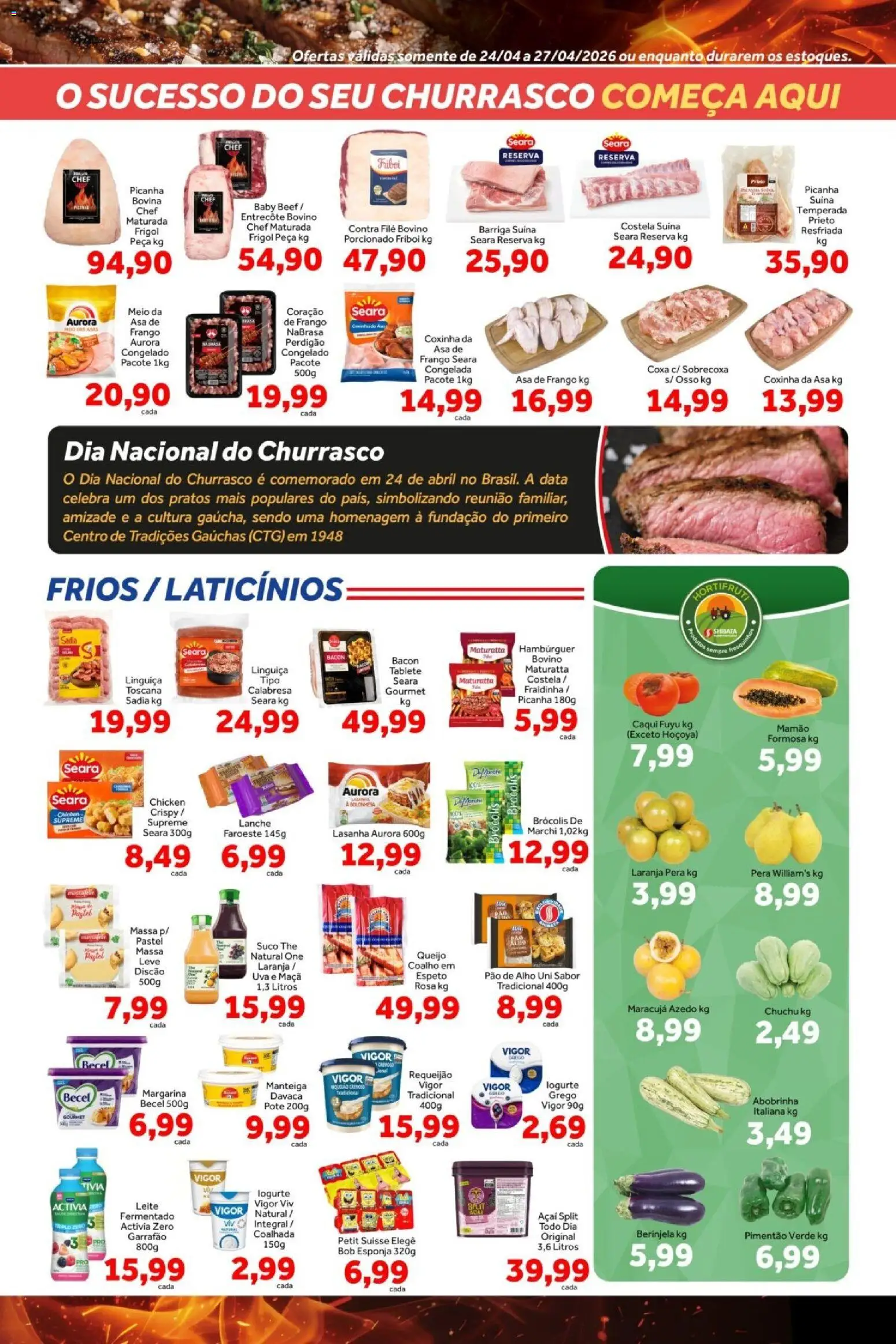 Shibata Folheto - válido de 24.04.2026 | Página: 2 | Produtos: Maracujá, Chuchu, Asa de frango, Manteiga
