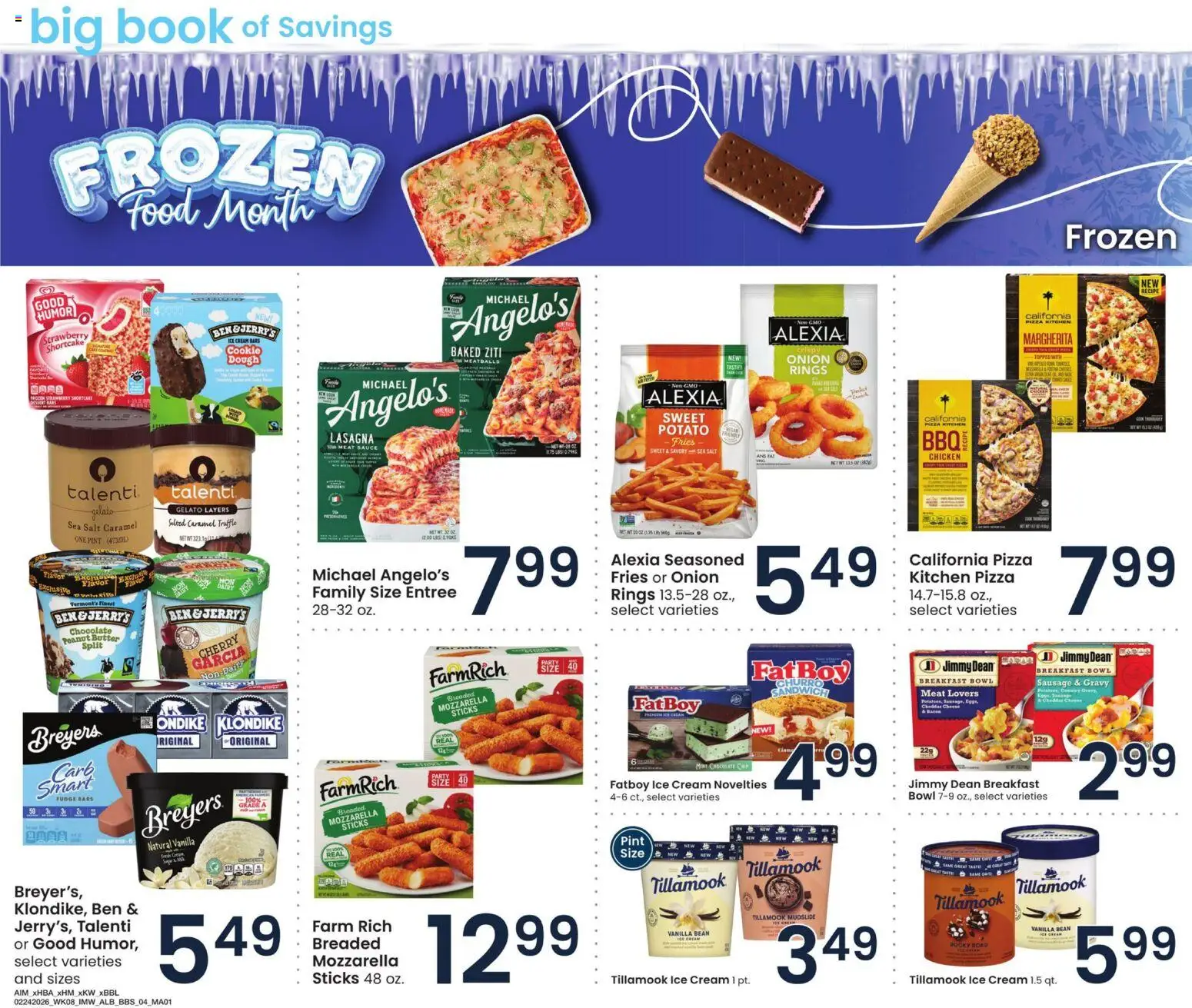 Albertsons Big Book of Savings - valid from 24.02.2026 | Page: 4 | Products: Butter, Pizza, Ice cream, Onion