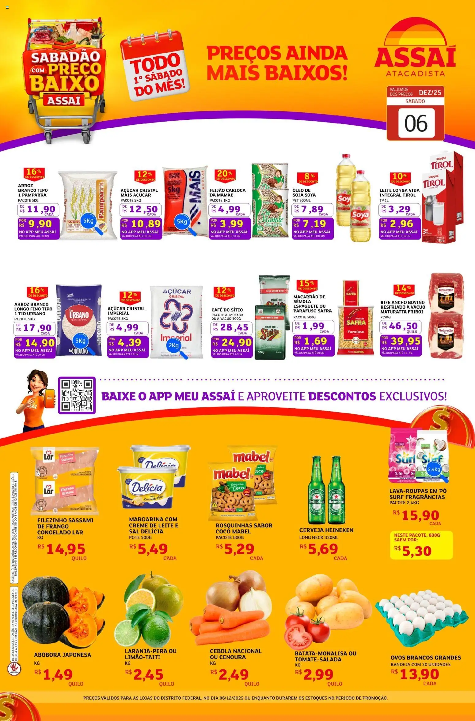 Assaí Atacadista Folheto - válido de 06.12.2025 | Página: 1 | Produtos: Almofada, Óleo, Cerveja, Bandeja