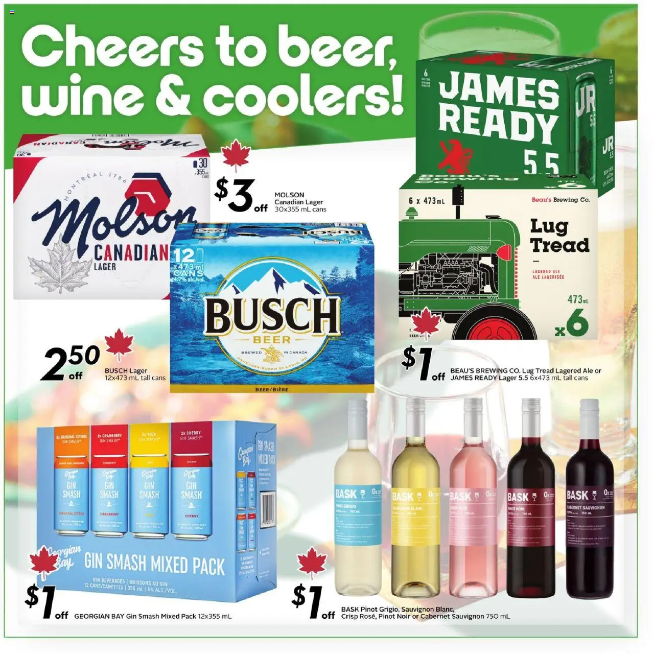 Sobeys flyer valid from 12.06.2025 | Page: 13 | Products: Gin, Wine, Beer