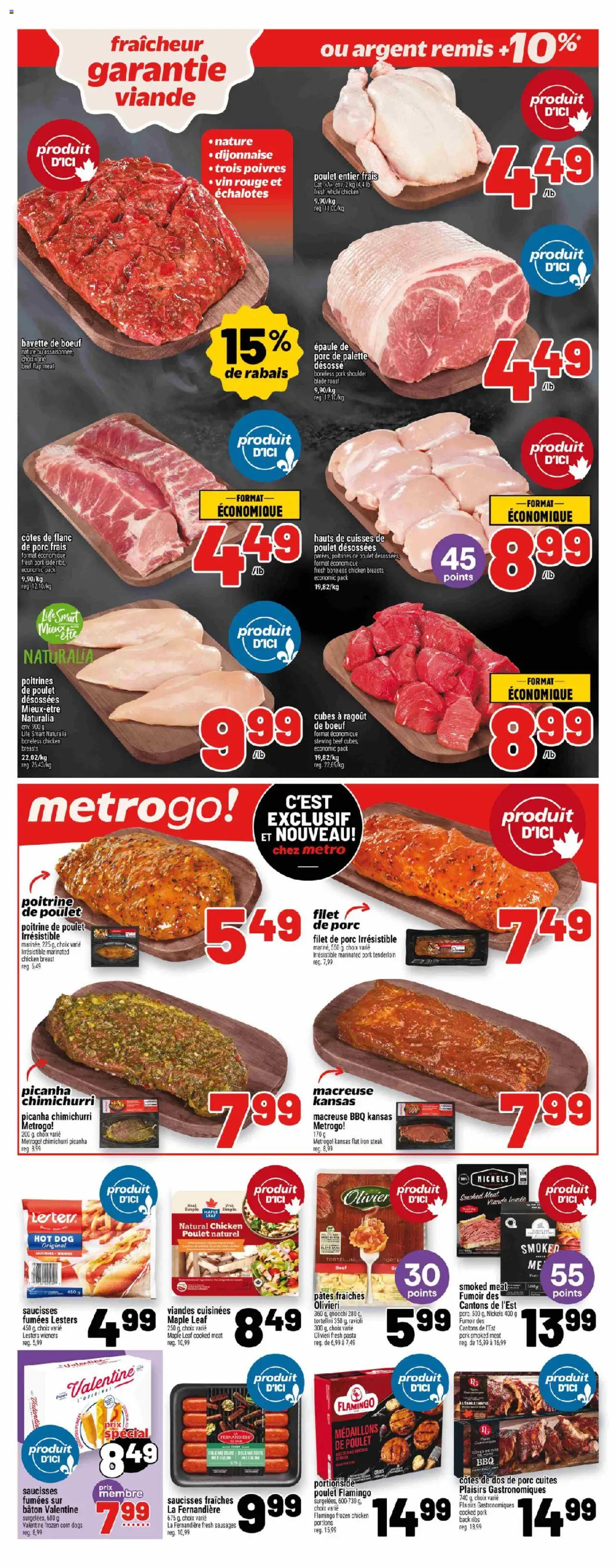 Metro flyer valid from 14.08.2025 | Page: 10 | Products: Pasta, Chicken breasts, Iron, Chicken