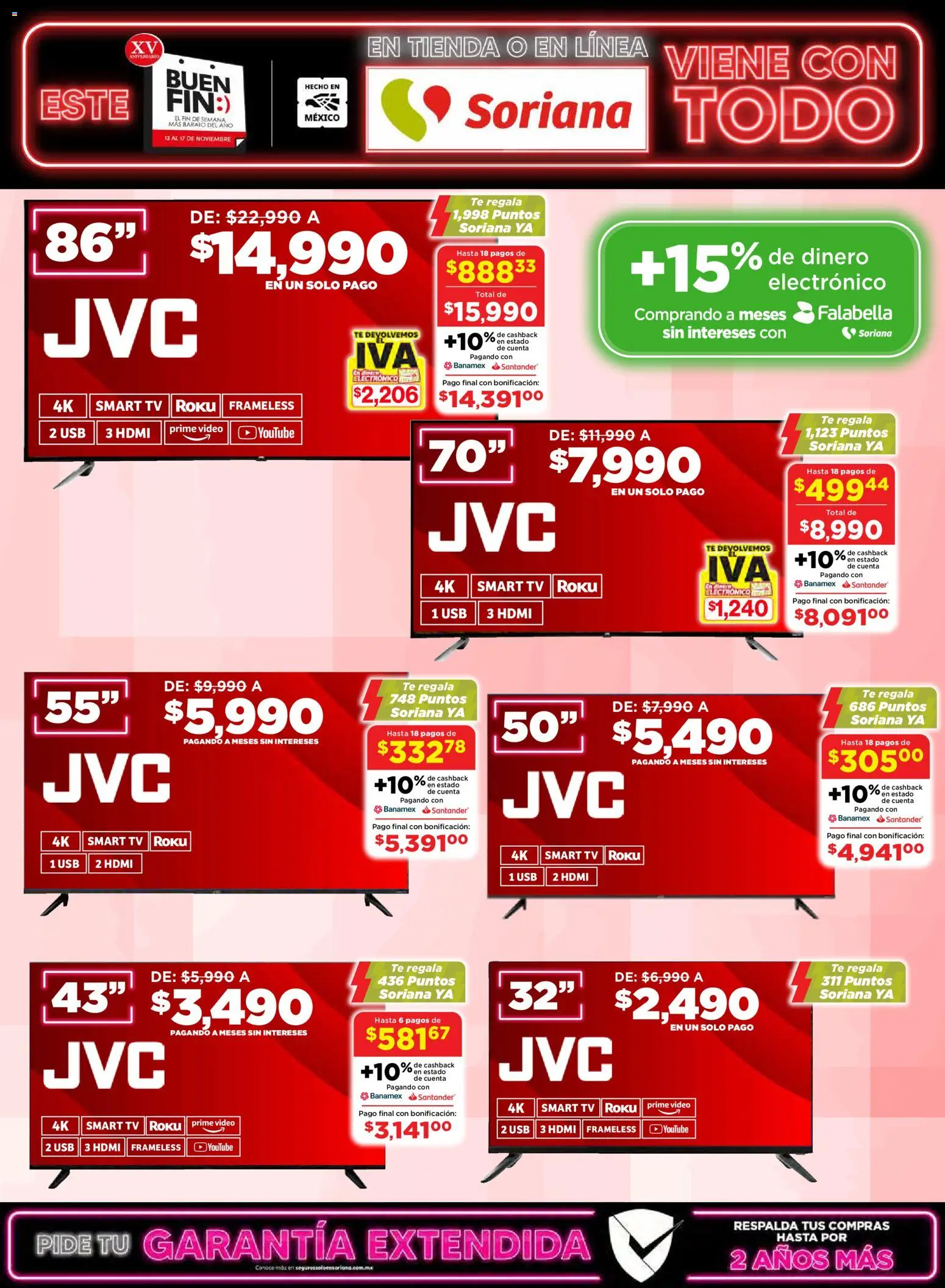 Nuevas ofertas de Soriana válidas en toda la República Mexicana desde el 13.11.2025. ¡Encuentra las mejores ofertas en Soriana Buen Fin ! | Página: 3 | Productos: Usb, Té, Video