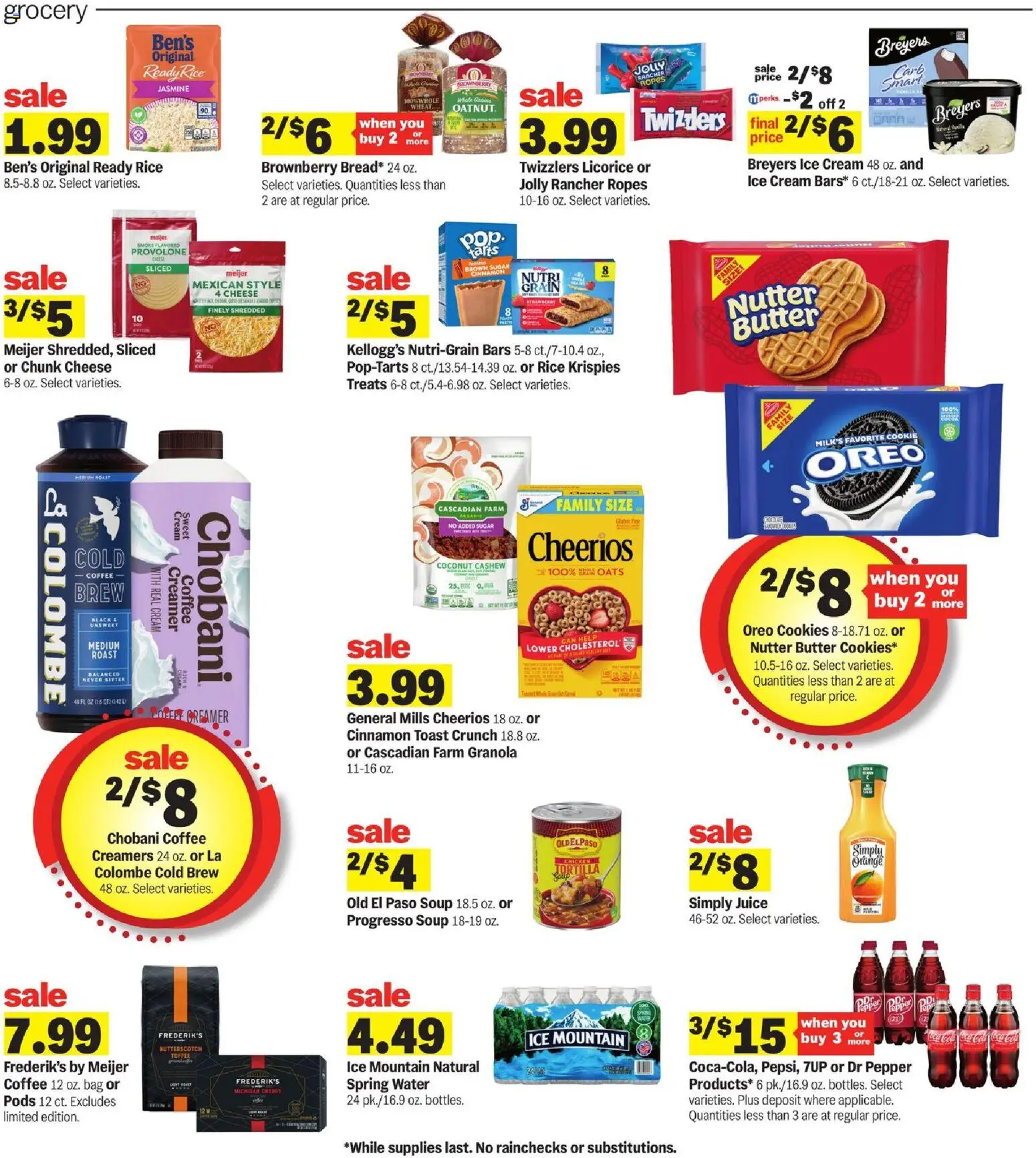 Meijer Weekly Ad - MI - valid from 22.04.2026 | Page: 3 | Products: Juice, Rice, Cream, Ice cream