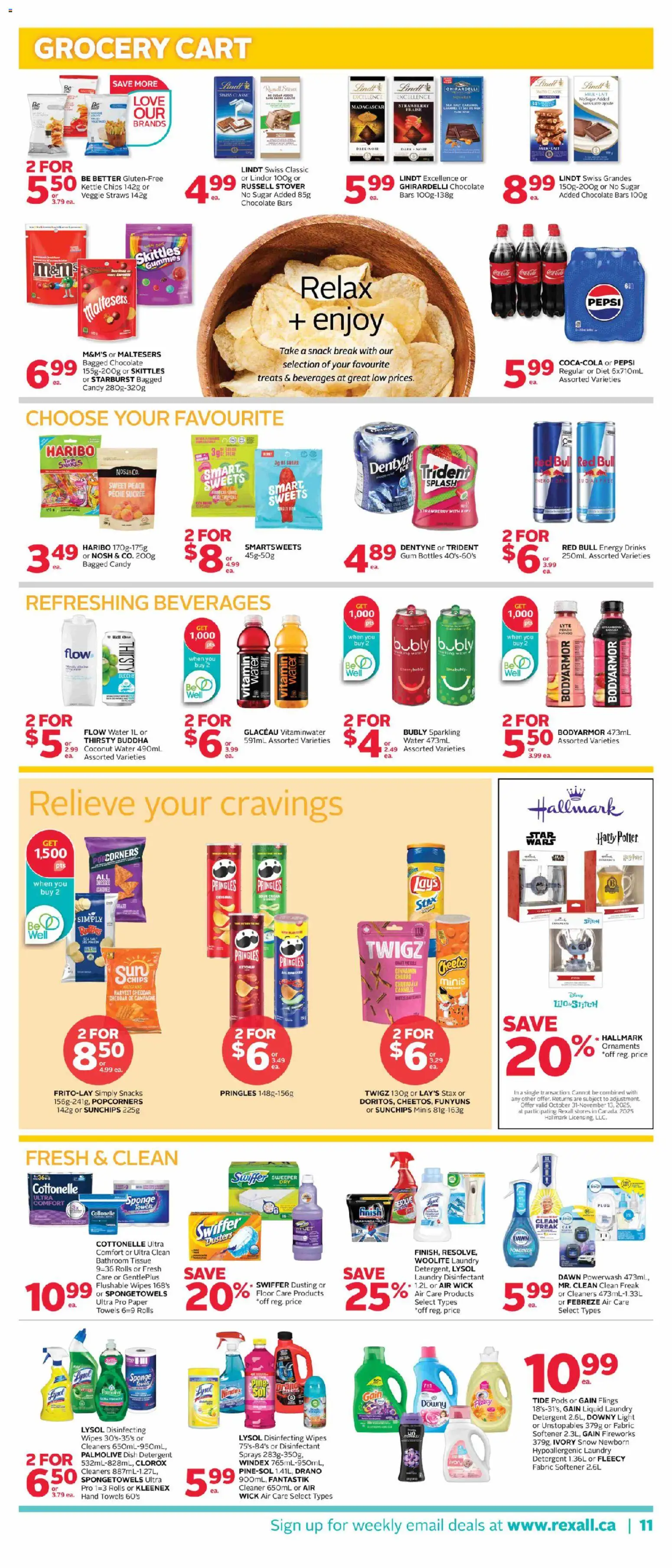 Rexall flyer valid from 07.11.2025 | Page: 16 | Products: Kettle, Sponge, Detergent, Chocolate