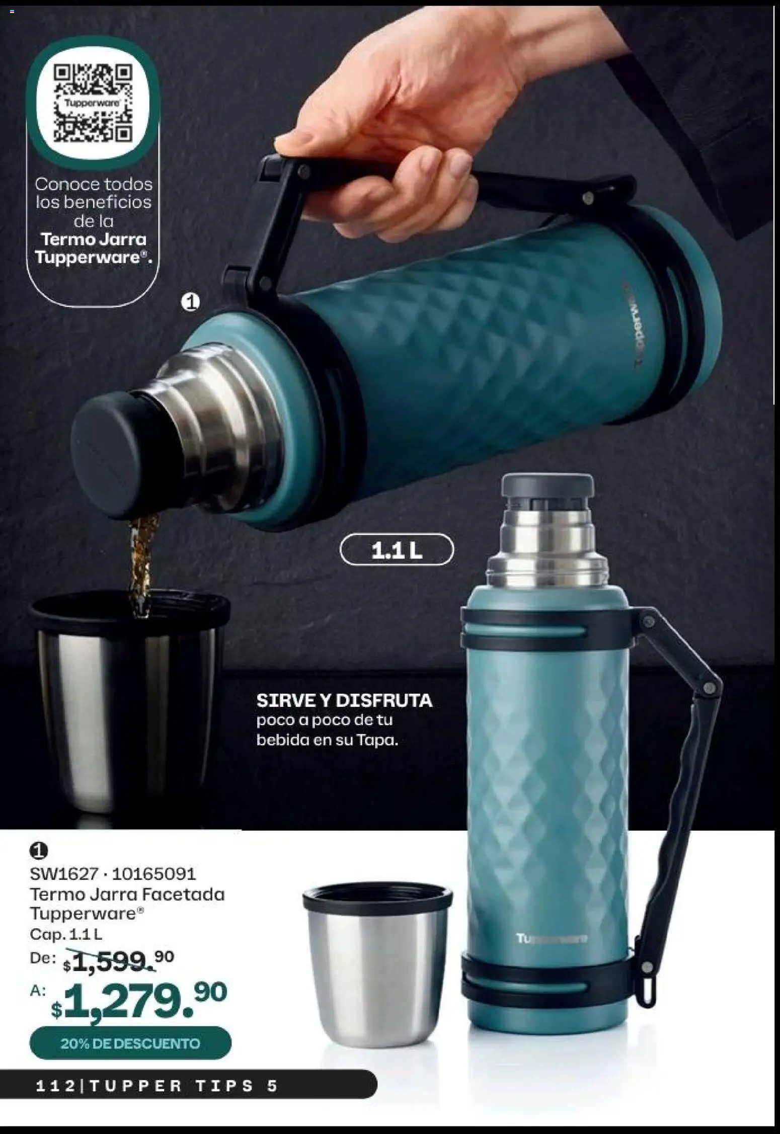 Nuevas ofertas de Tupperware válidas en toda la República Mexicana desde el 20.04.2026. ¡Encuentra las mejores ofertas en Tupperware catálogo! | Página: 112 | Productos: Tupper, Termo, Jarra