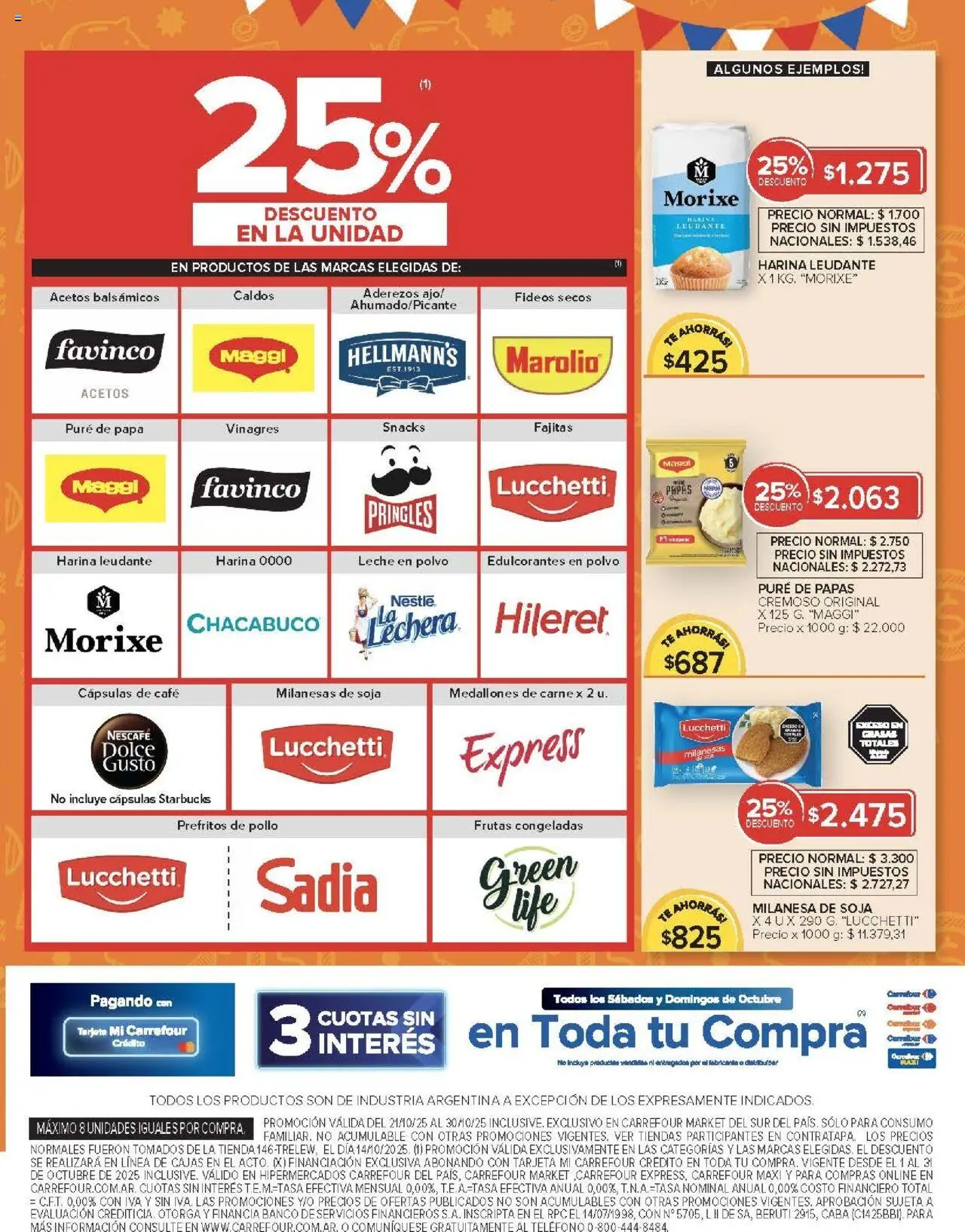 Carrefour Market catálogo - Chubut │ válido desde el 21.10.2025 | Página: 7 | Productos: Pollo, Milanesa, Harina, Polvo