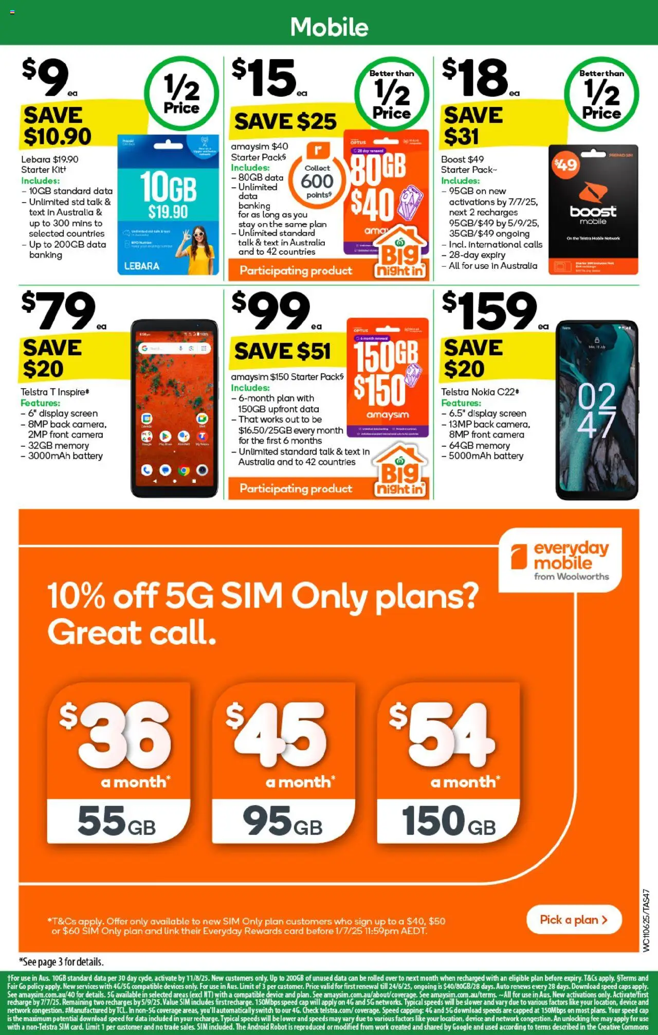 Woolworths catalogue - valid from 11.06.2025 | Page: 47 | Products: Battery, Camera, Robot, Mobile