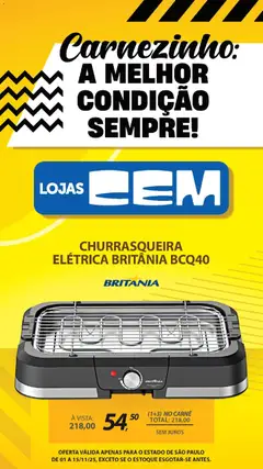 Lojas Cem - Ofertas atuais - Pré-Visualização do folheto da loja Lojas Cem, válido de 01.11.2025 | Página: 88 | Produtos: Carne, Churrasqueira