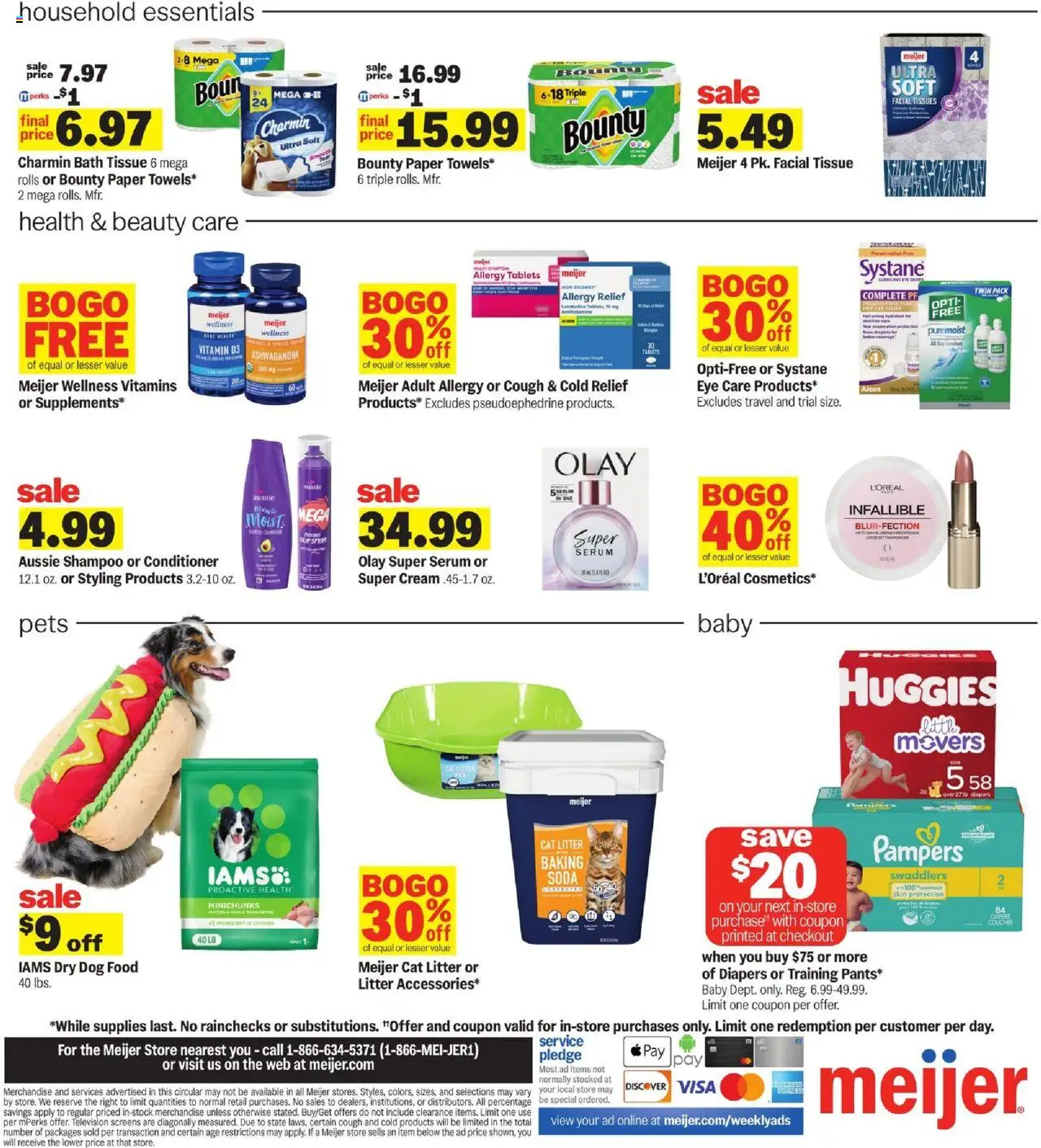 Meijer Weekly Ad - valid from 22.10.2025 | Page: 4 | Products: Dog Food, Cat Litter, Cream, Television