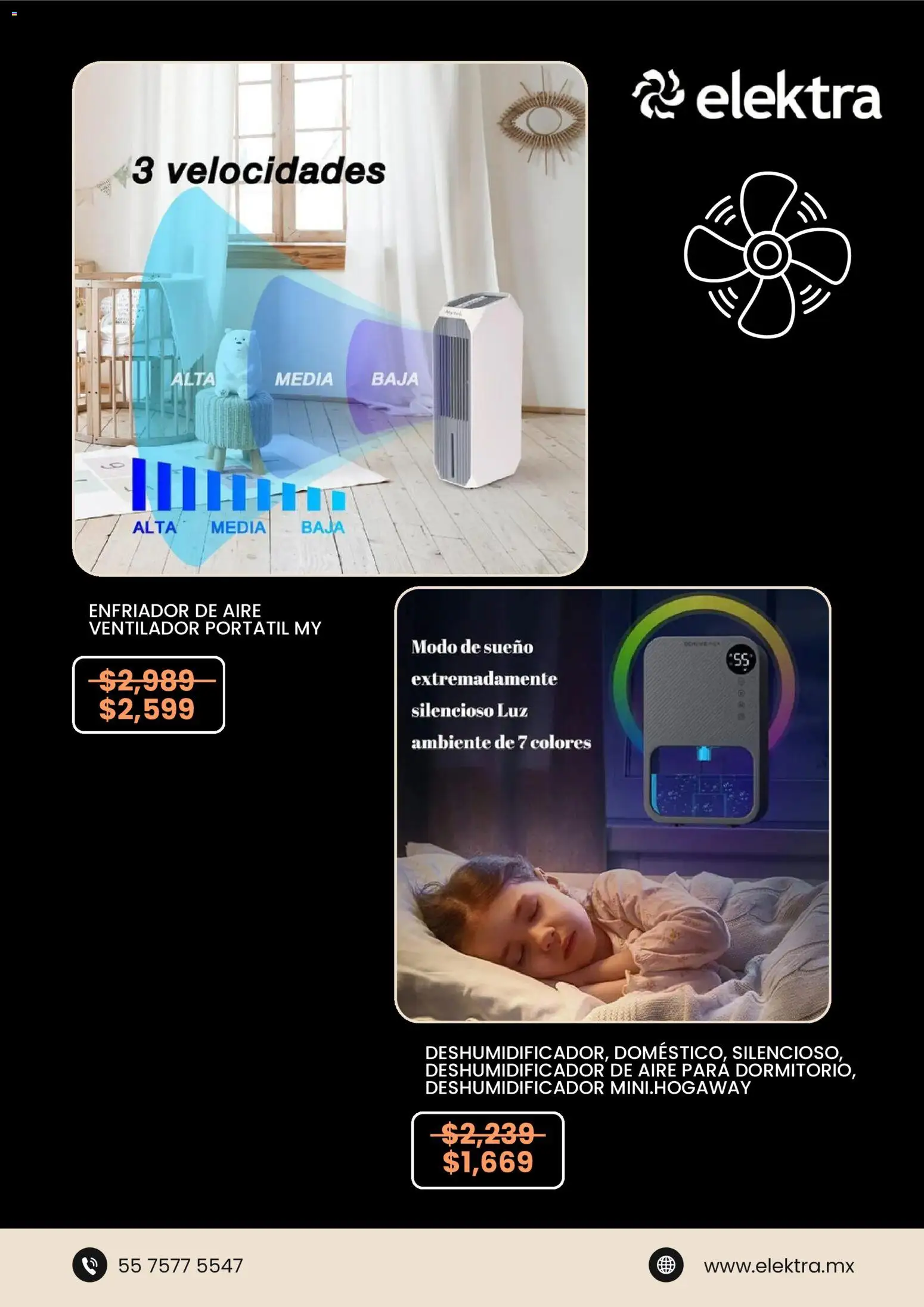 Nuevas ofertas de Elektra válidas en toda la República Mexicana desde el 28.04.2026. ¡Encuentra las mejores ofertas en Elektra catálogo! | Página: 5 | Productos: Ventilador