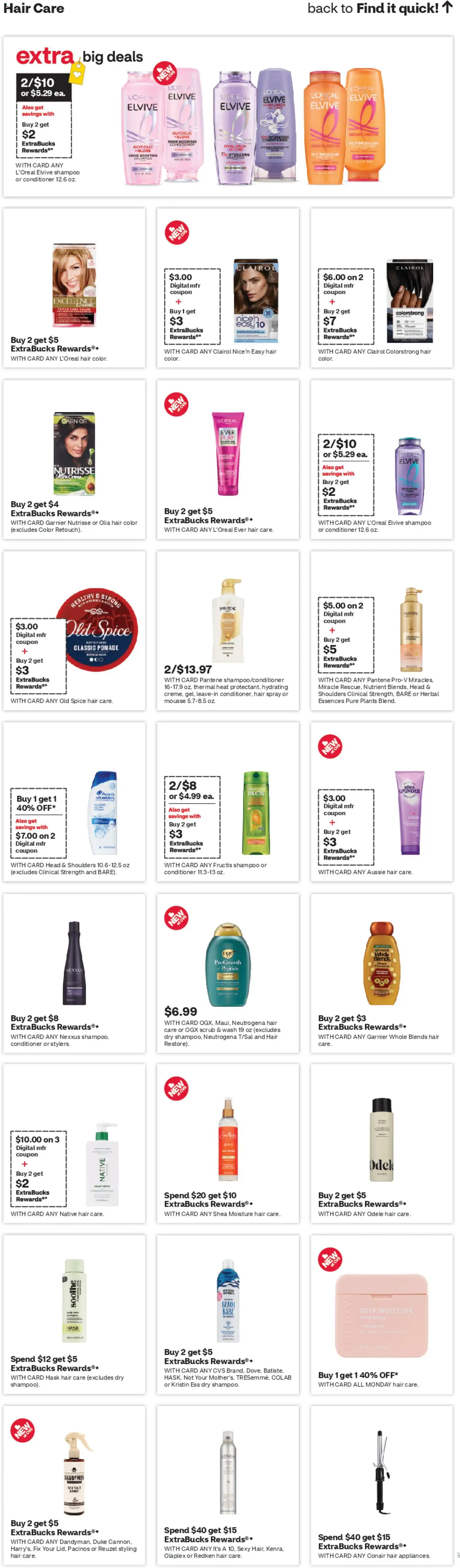 CVS Pharmacy Weekly Ad - WA - valid from 05.04.2026 | Page: 12 | Products: Hair mask, Hair conditioner, Mask, Tea