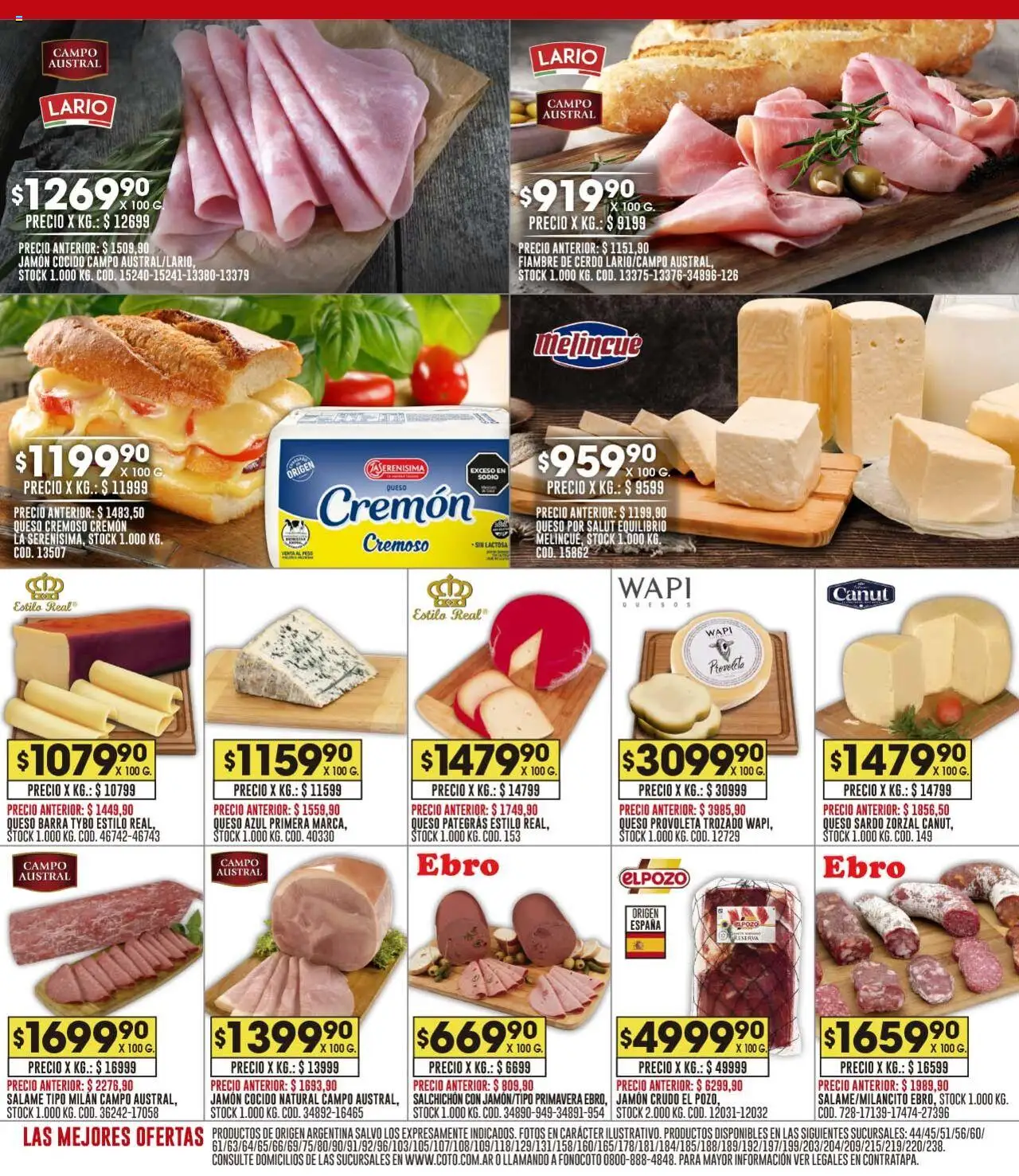 Coto ofertas │ válido desde el 11.08.2025 | Página: 8 | Productos: Queso, Jamón, Salame, Cerdo