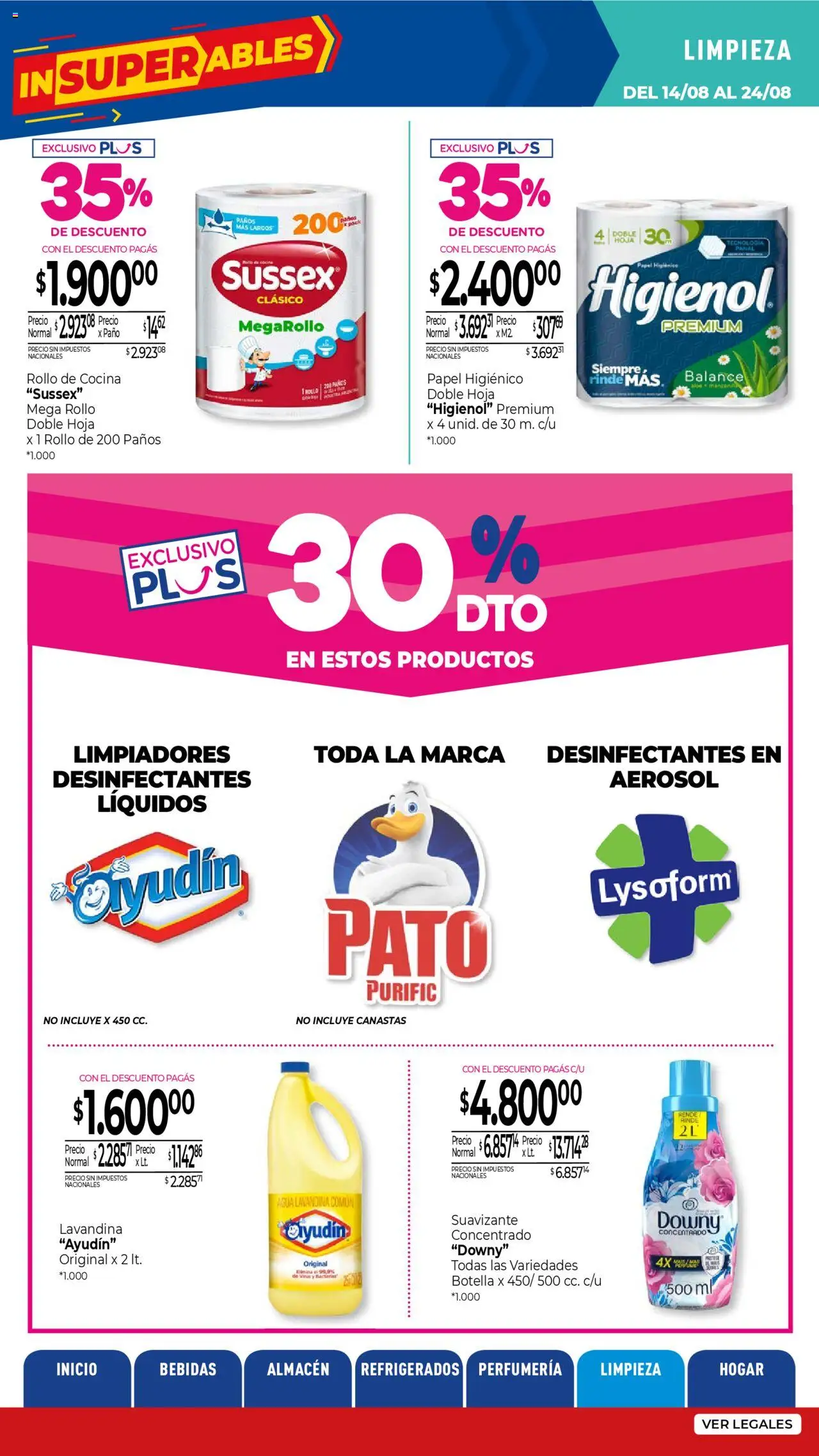 La Anonima - Insuperables - z5 │ válido desde el 14.08.2025 | Página: 32 | Productos: Papel higiénico, Lavandina, Cocina, Suavizante