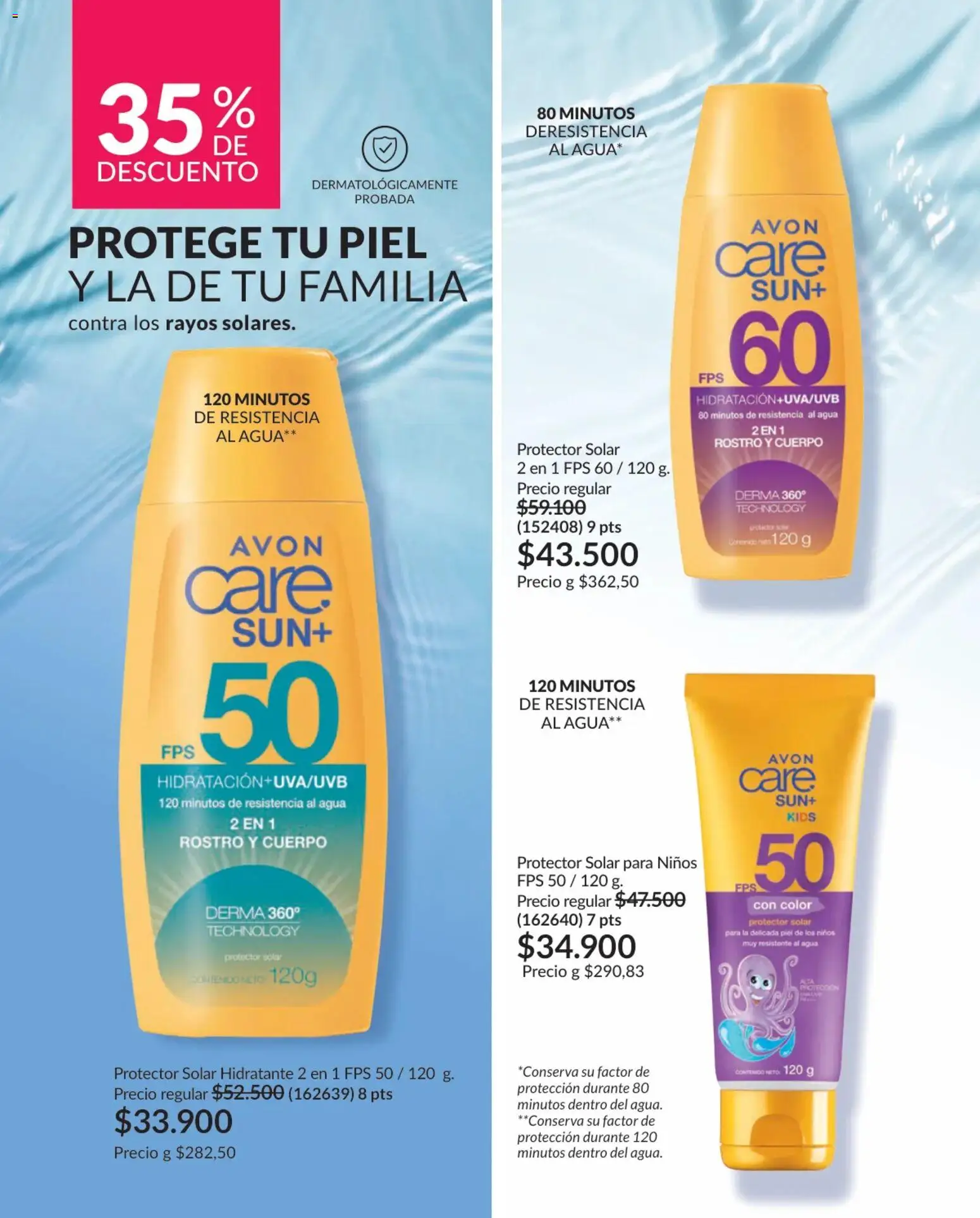 Avon revista - valida desde el 01.02.2026 | Página: 144 | Productos: Agua, Protector solar