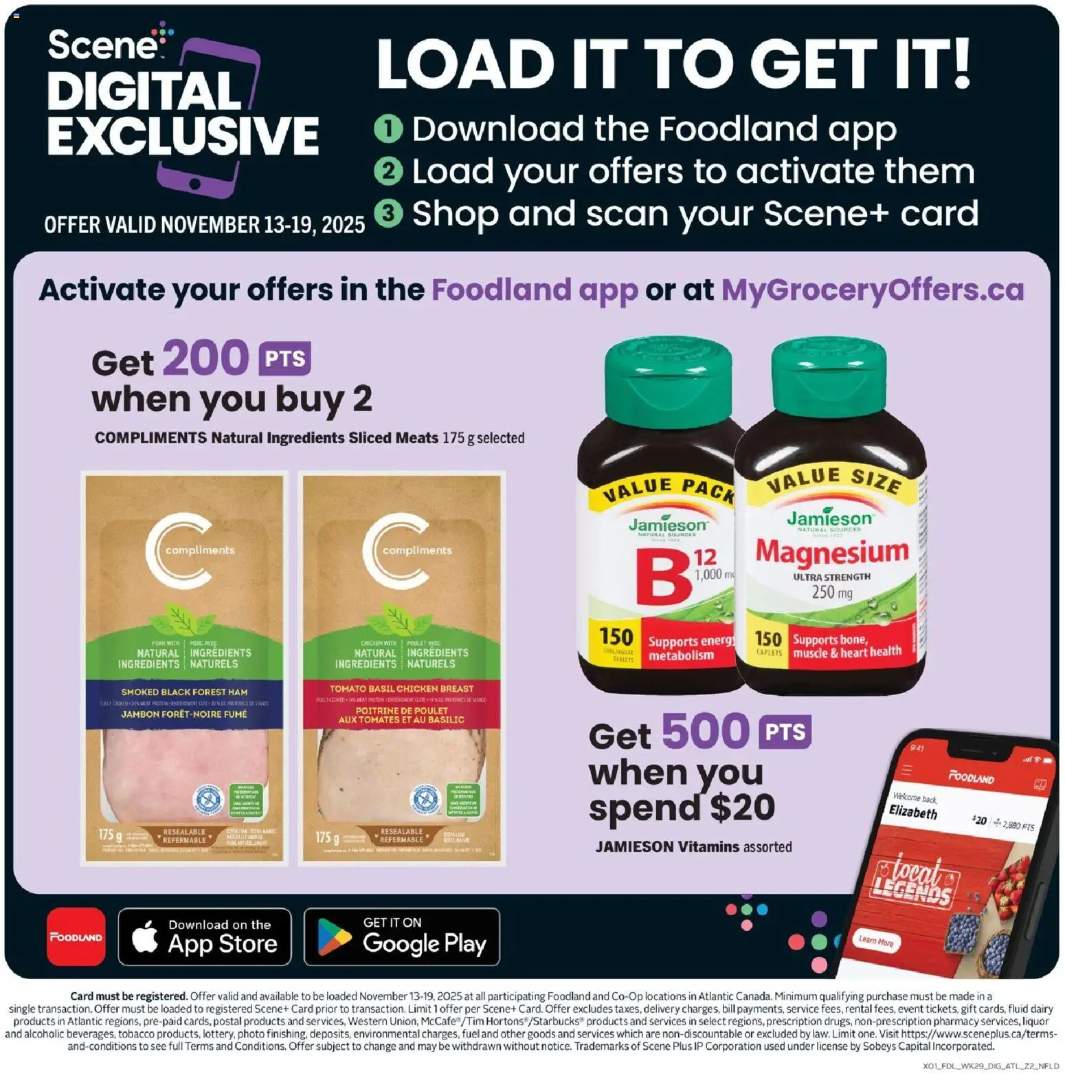 Foodland flyer valid from 13.11.2025 | Page: 15 | Products: Ham, Chicken, Pork