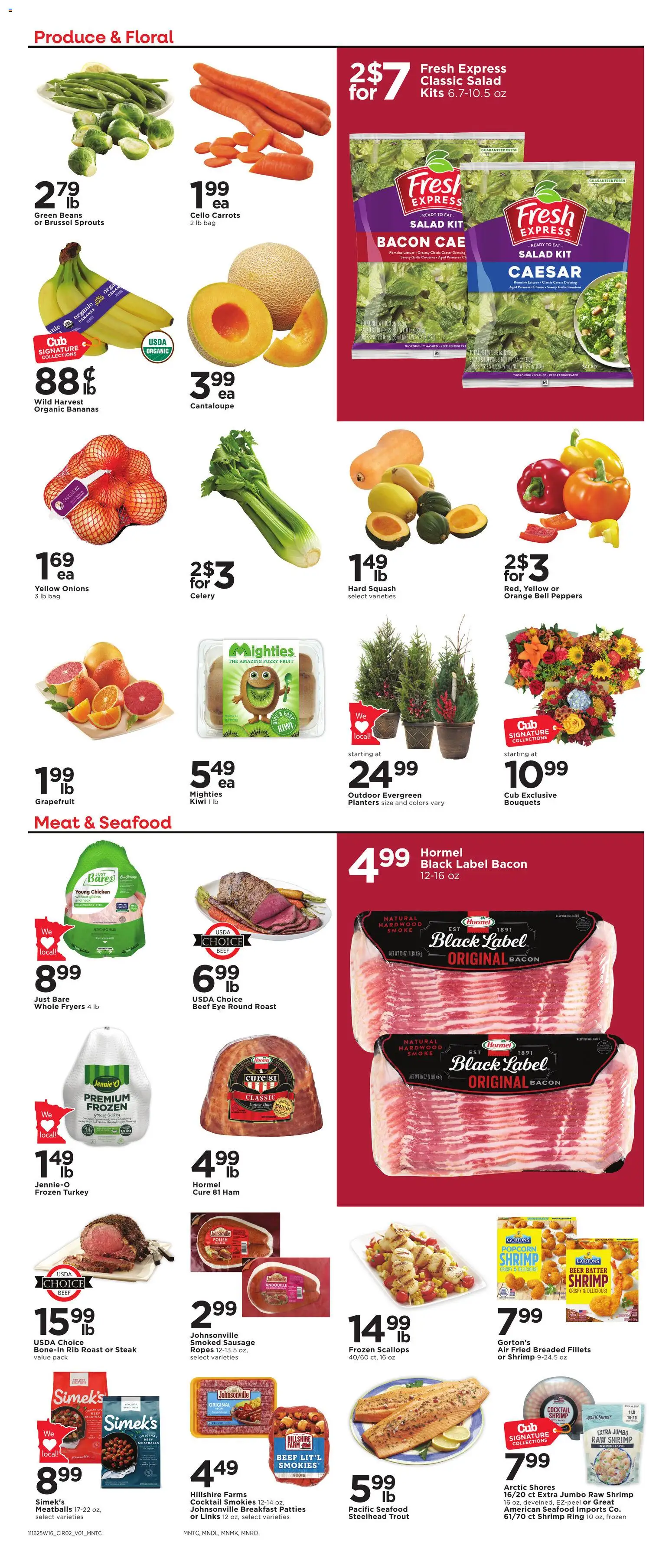 Cub Foods Weekly Ad - valid from 16.11.2025 | Page: 2 | Products: Romaine, Ring, Ham, Salad