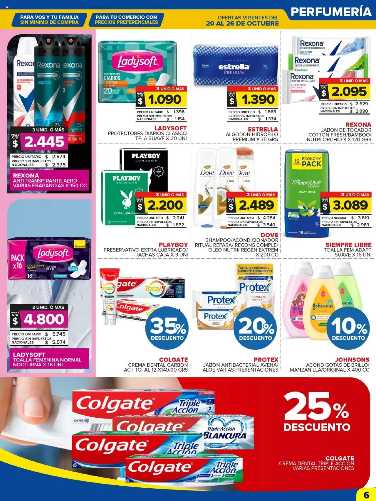 Carrefour Maxi catálogo │ válido desde el 20.10.2025 | Página: 6 | Productos: Algodón, Caja, Antitranspirante, Protectores diarios