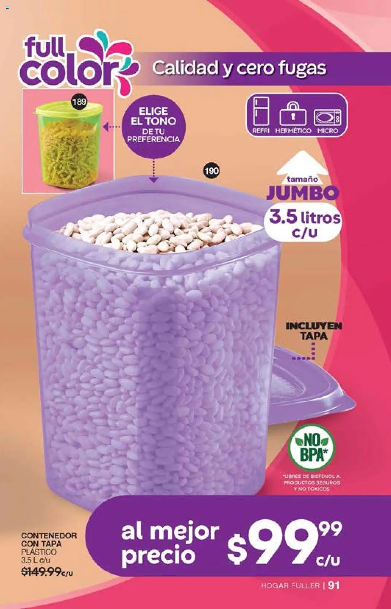 Nuevas ofertas de Fuller válidas en toda la República Mexicana desde el 15.10.2025. ¡Encuentra las mejores ofertas en Fuller - Campaña 14 2025! | Página: 91 | Productos: Contenedor