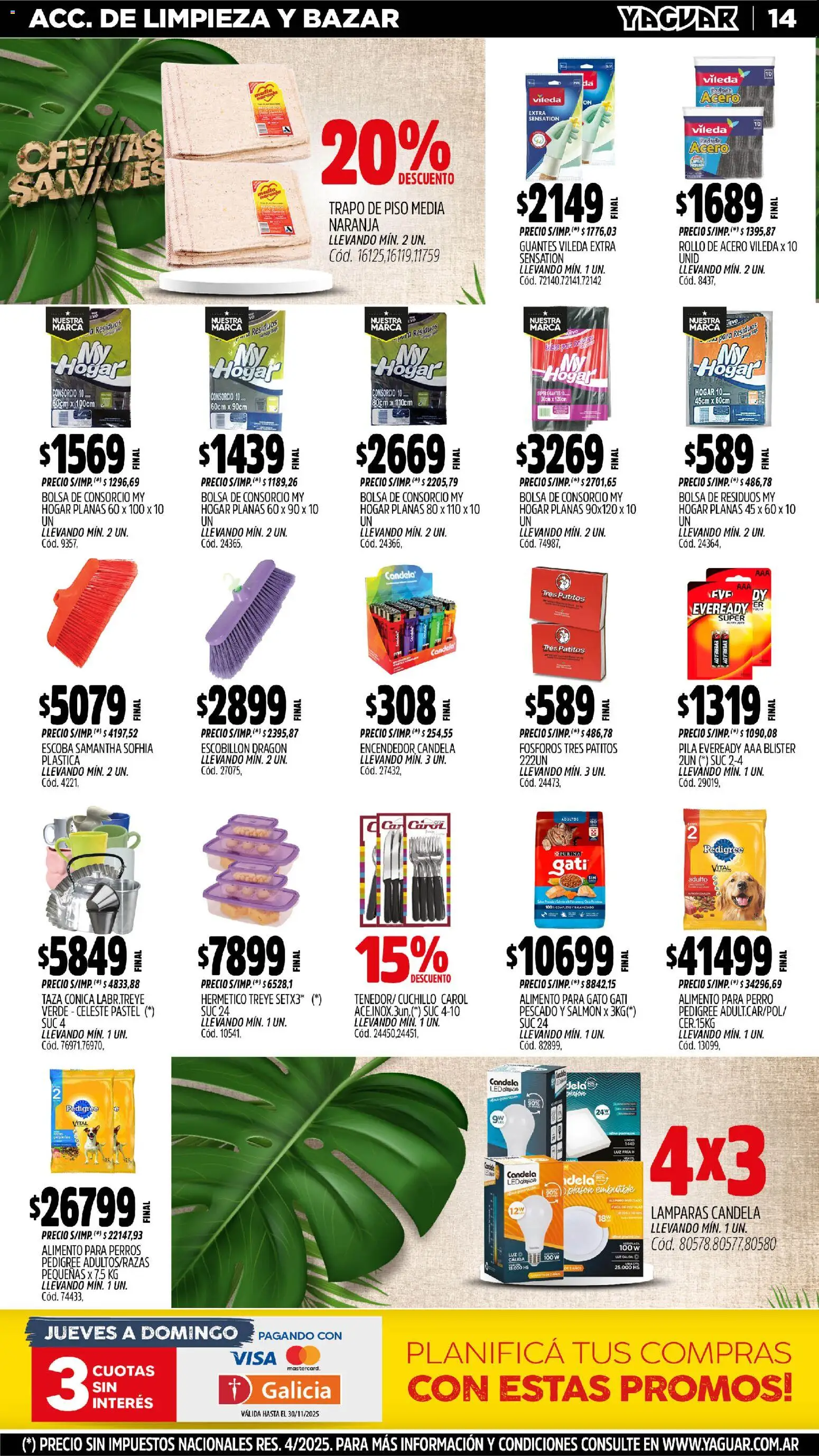 Yaguar - Mendoza │ válido desde el 10.11.2025 | Página: 15 | Productos: Cuchillo, Taza, Escobillon, Escoba