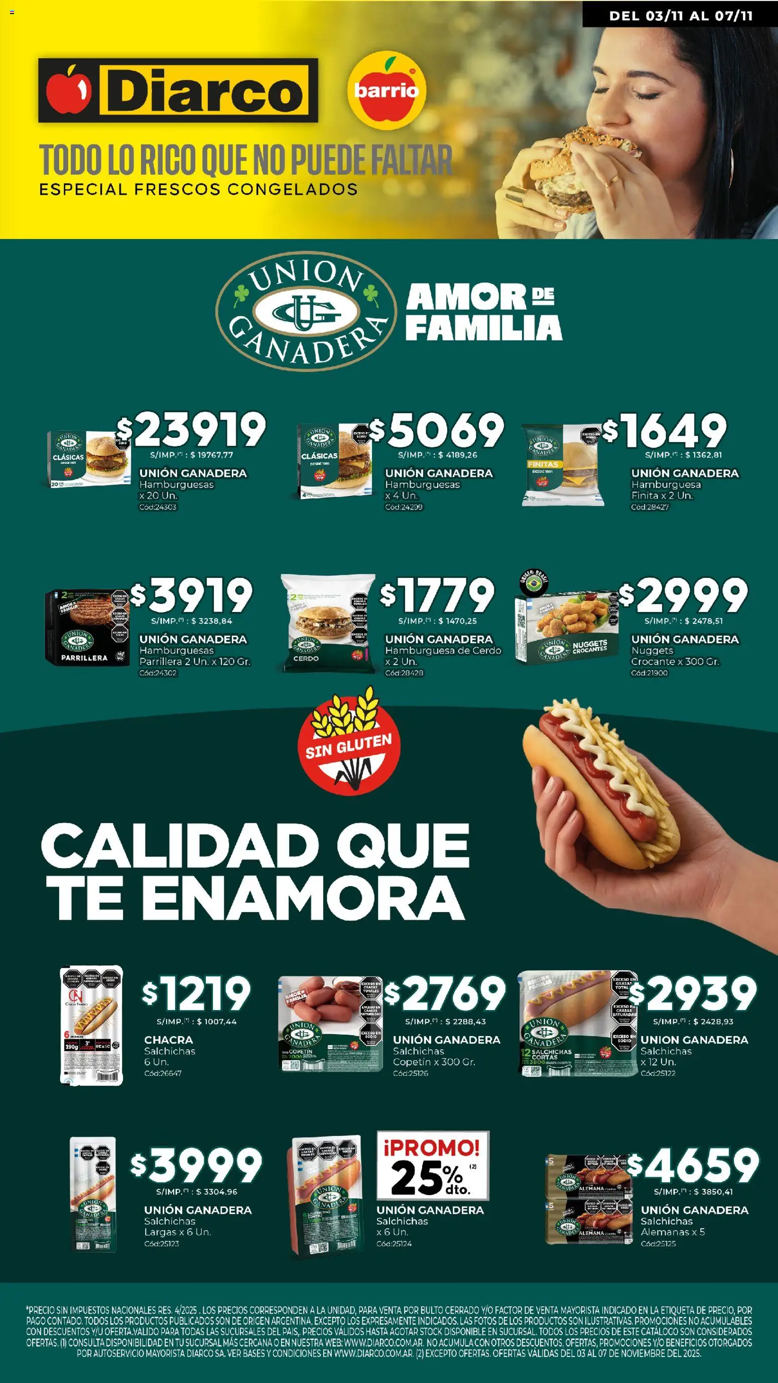 Diarco - Especial Unión Ganadera │ válido desde el 03.11.2025 | Página: 1 | Productos: Cerdo, Té