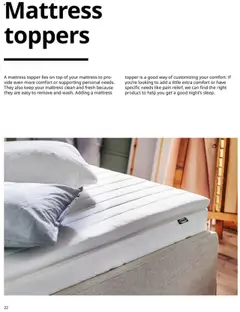Preview of IKEA weekly ads valid from 01.01.2025 | Page: 22 | Products: Mattress, Toppers
