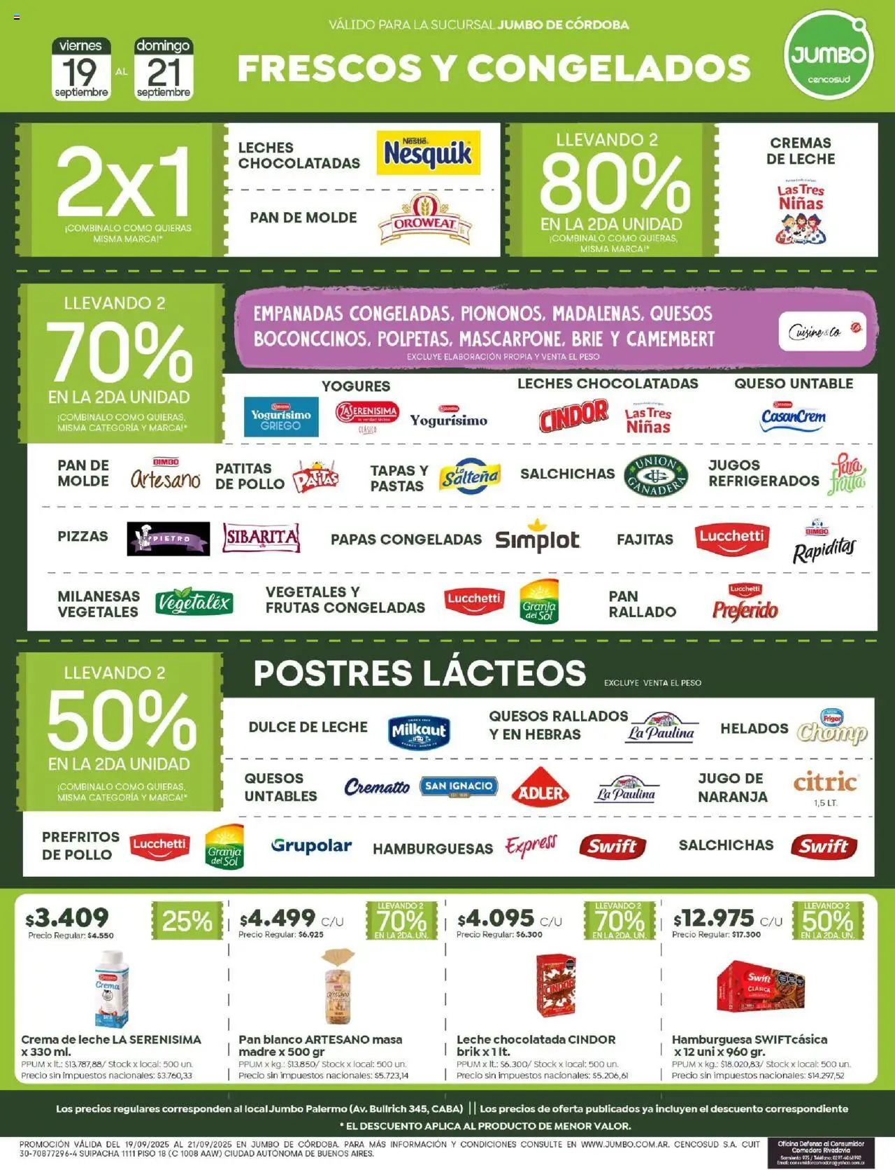 Jumbo - Ofertas | Córdoba │ válido desde el 19.09.2025 | Página: 4 | Productos: Teléfono, Peso, Dulce de leche, Leche