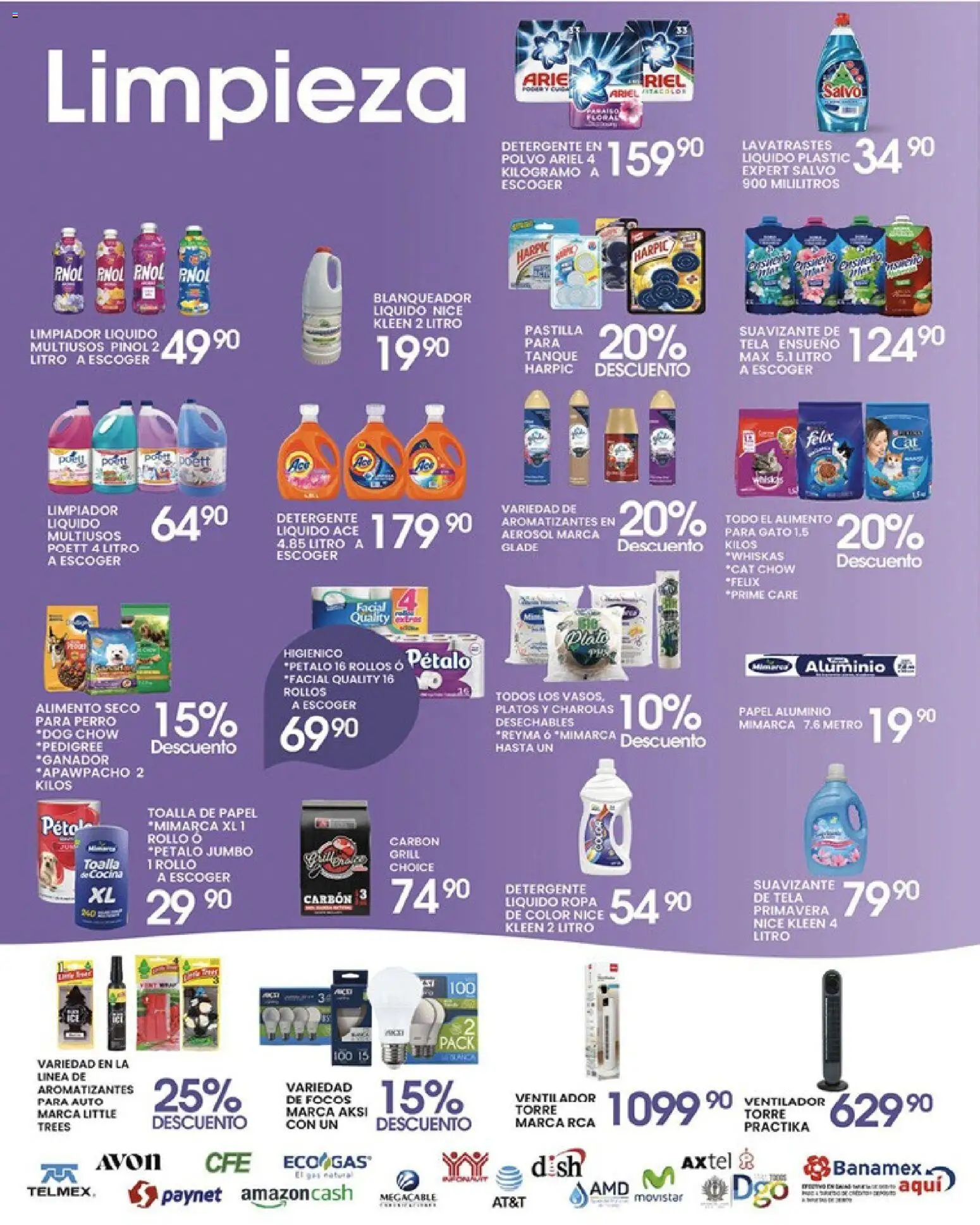 Nuevas ofertas de Alsuper válidas en toda la República Mexicana desde el 17.04.2026. ¡Encuentra las mejores ofertas en Alsuper folleto Durango! | Página: 5 | Productos: Detergente, Ventilador, Toalla, Riel